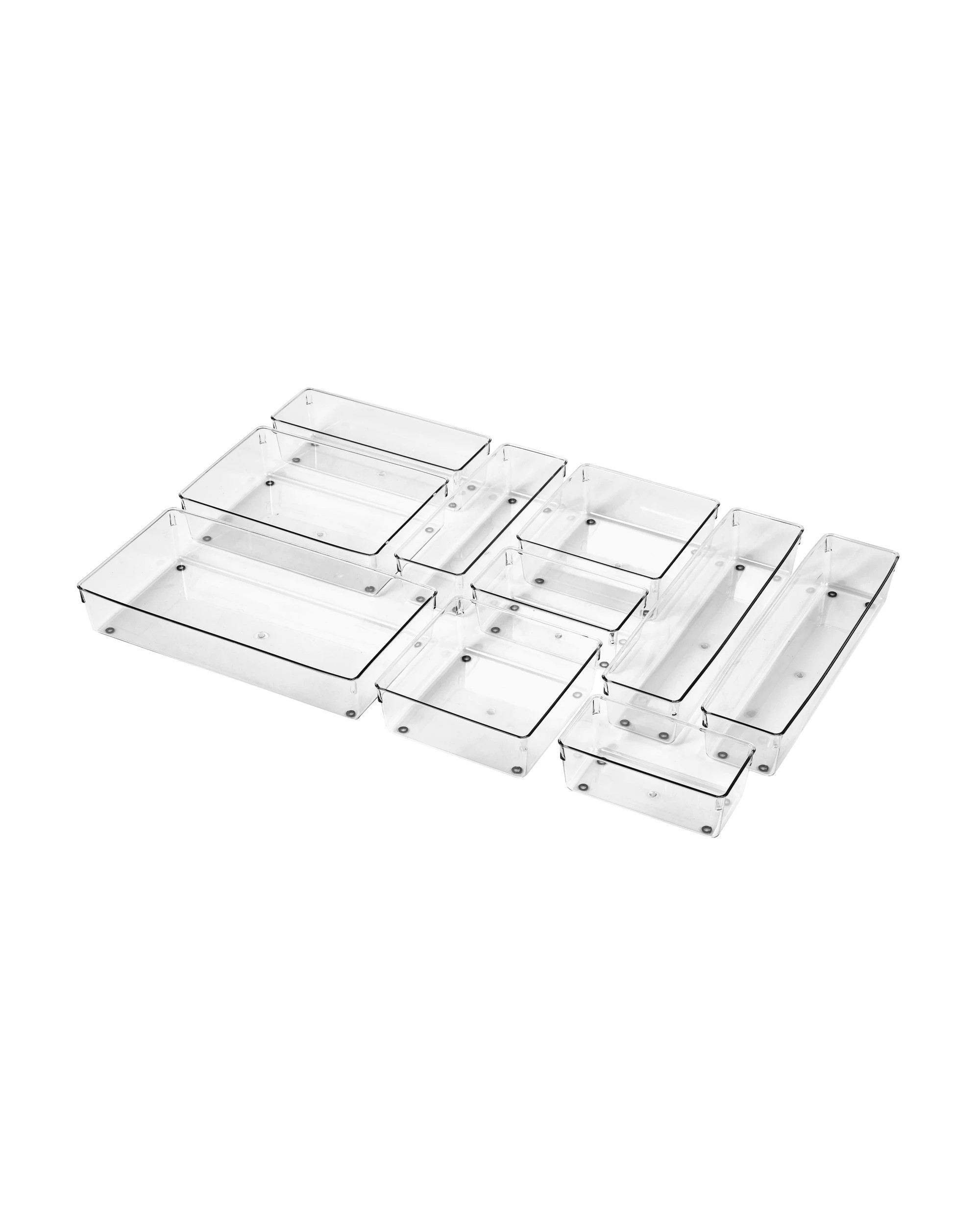 5 10 Piece Clear Drawer Organiser, 5 of 9