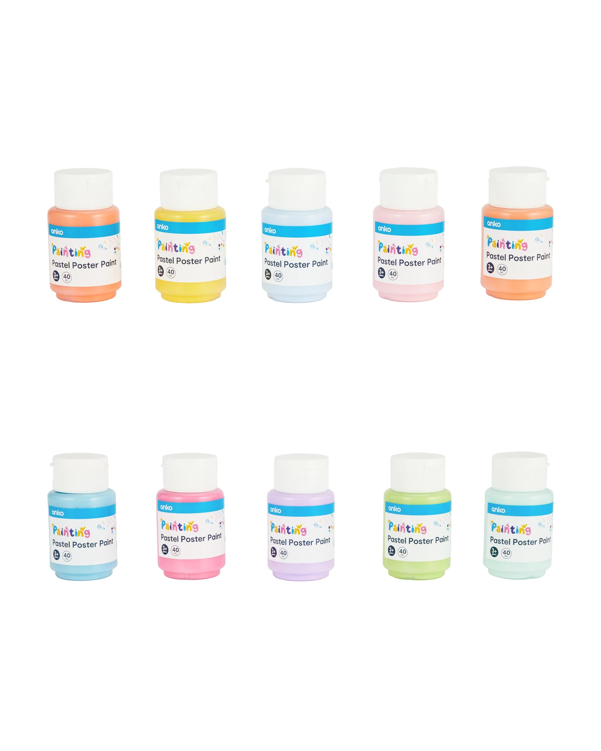 2 10 Pack Poster Paint Set, 2 of 3