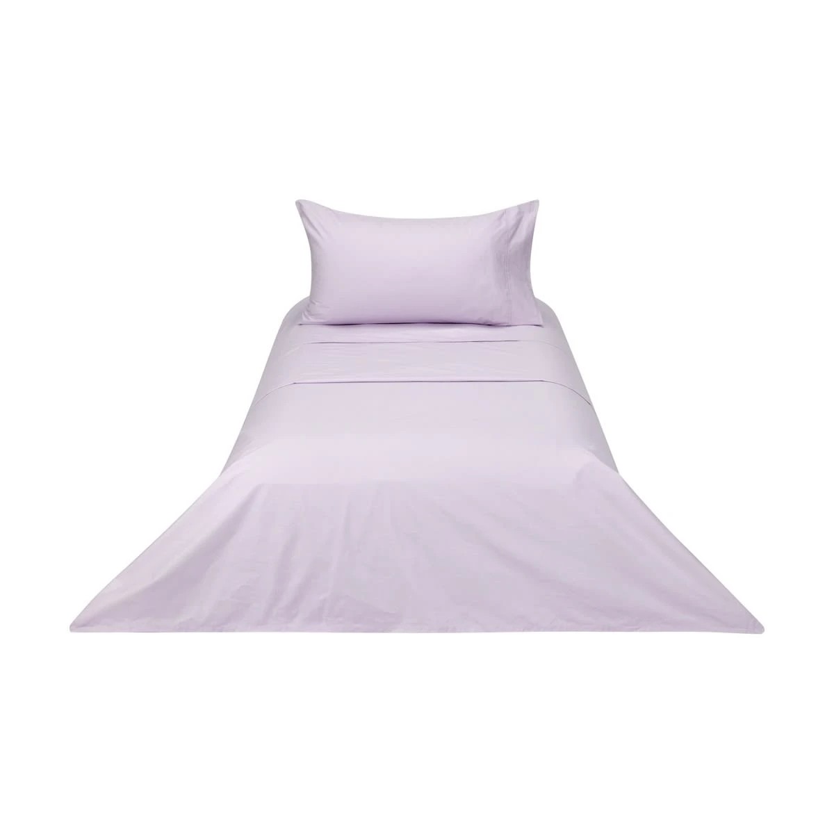 6 250 Thread Count Cotton Rich Sheet Set - Single Bed, Lilac, 6 of 7