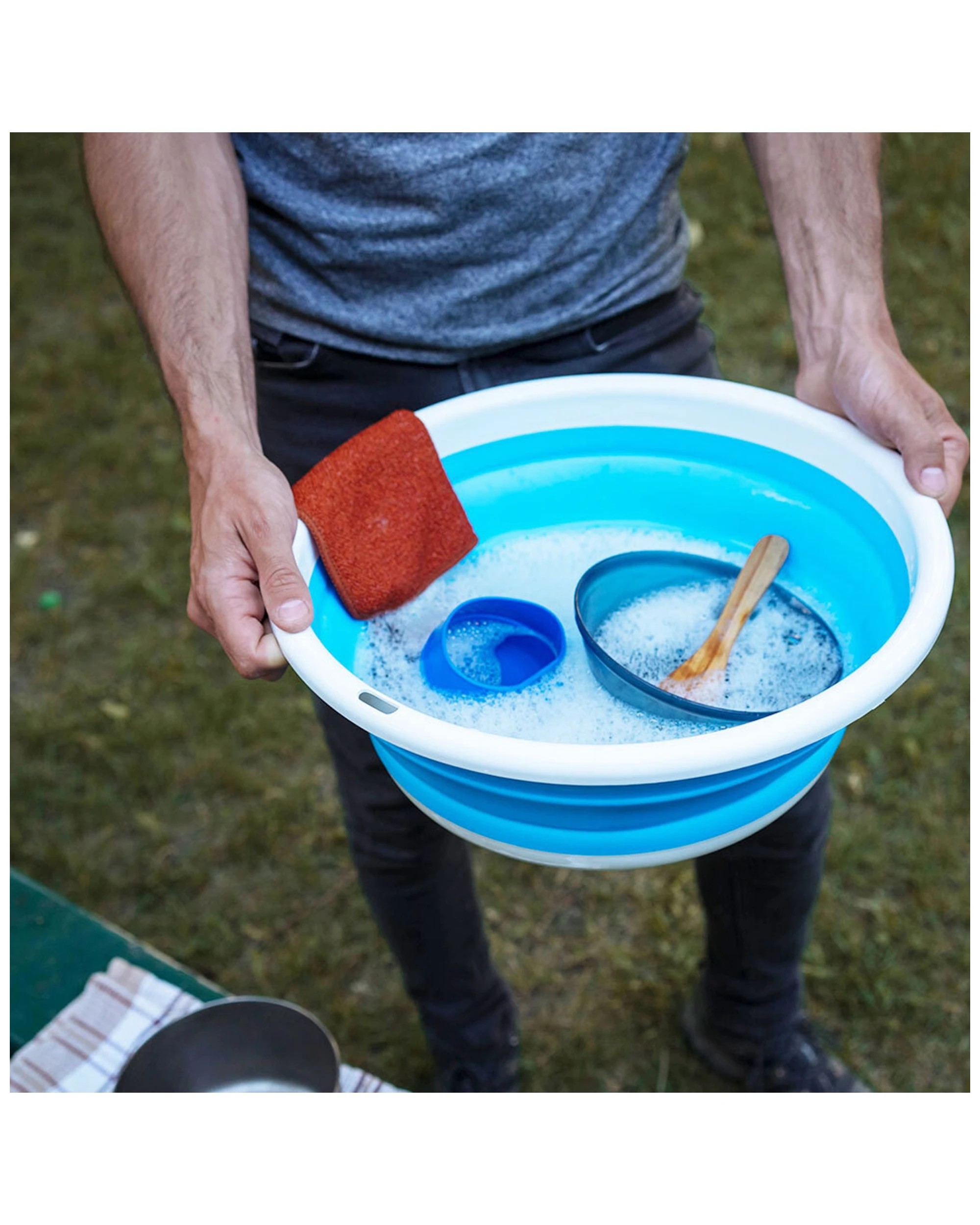 6 Coghlans 9L Collapsible Sink Food Safe TPR And PP Camping RV Basin Portable - Multi, 6 of 6