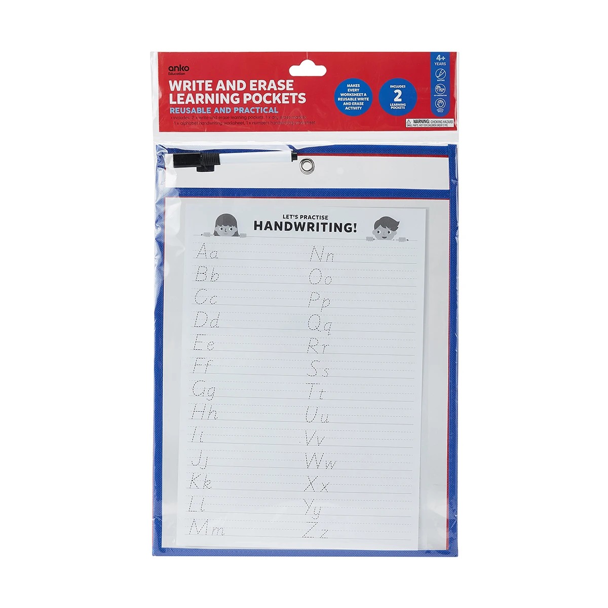 6 Write and Erase Learning Pockets, 6 of 6