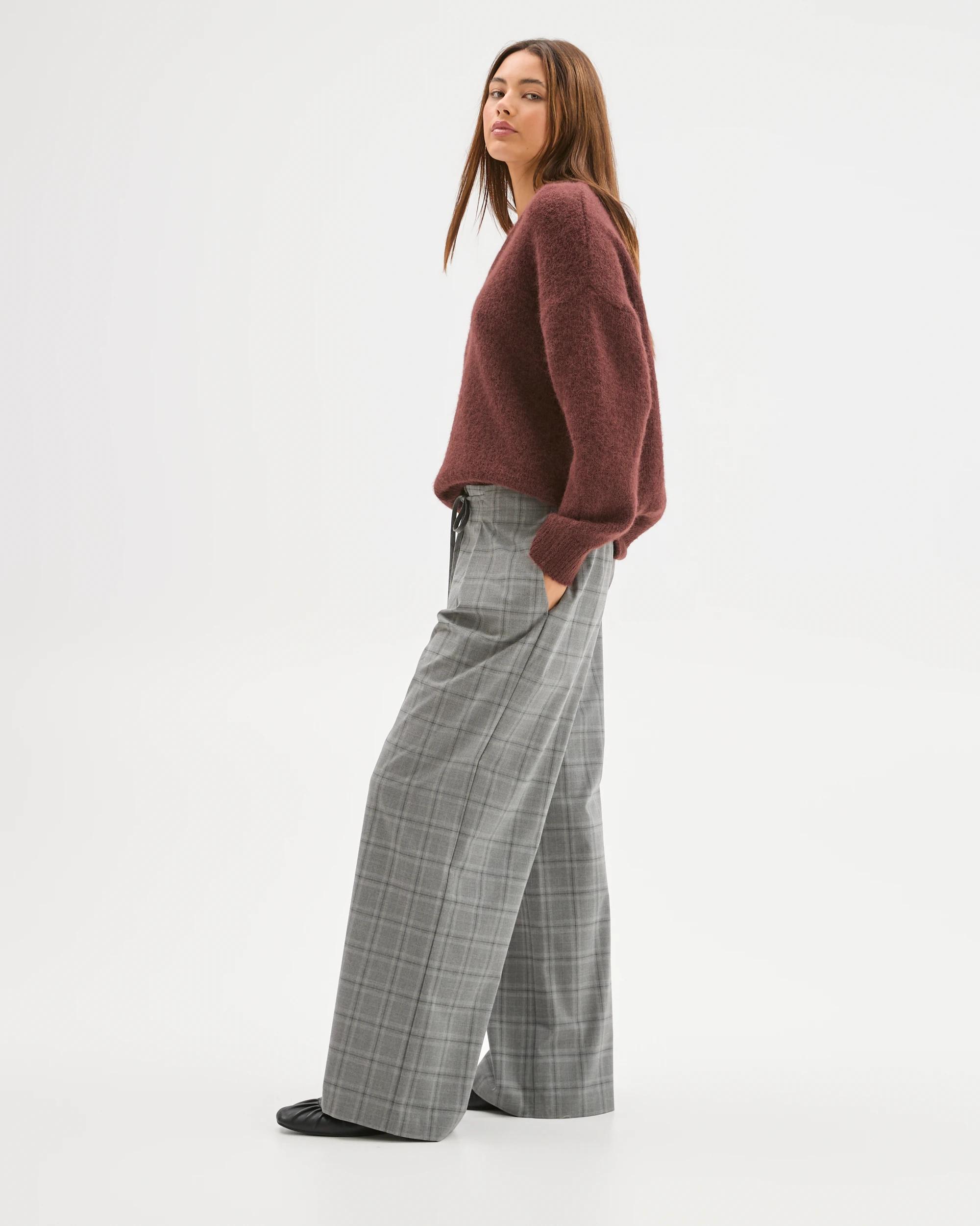 2 Lily Loves Tailored Pants GREY CHECK, 2 of 7