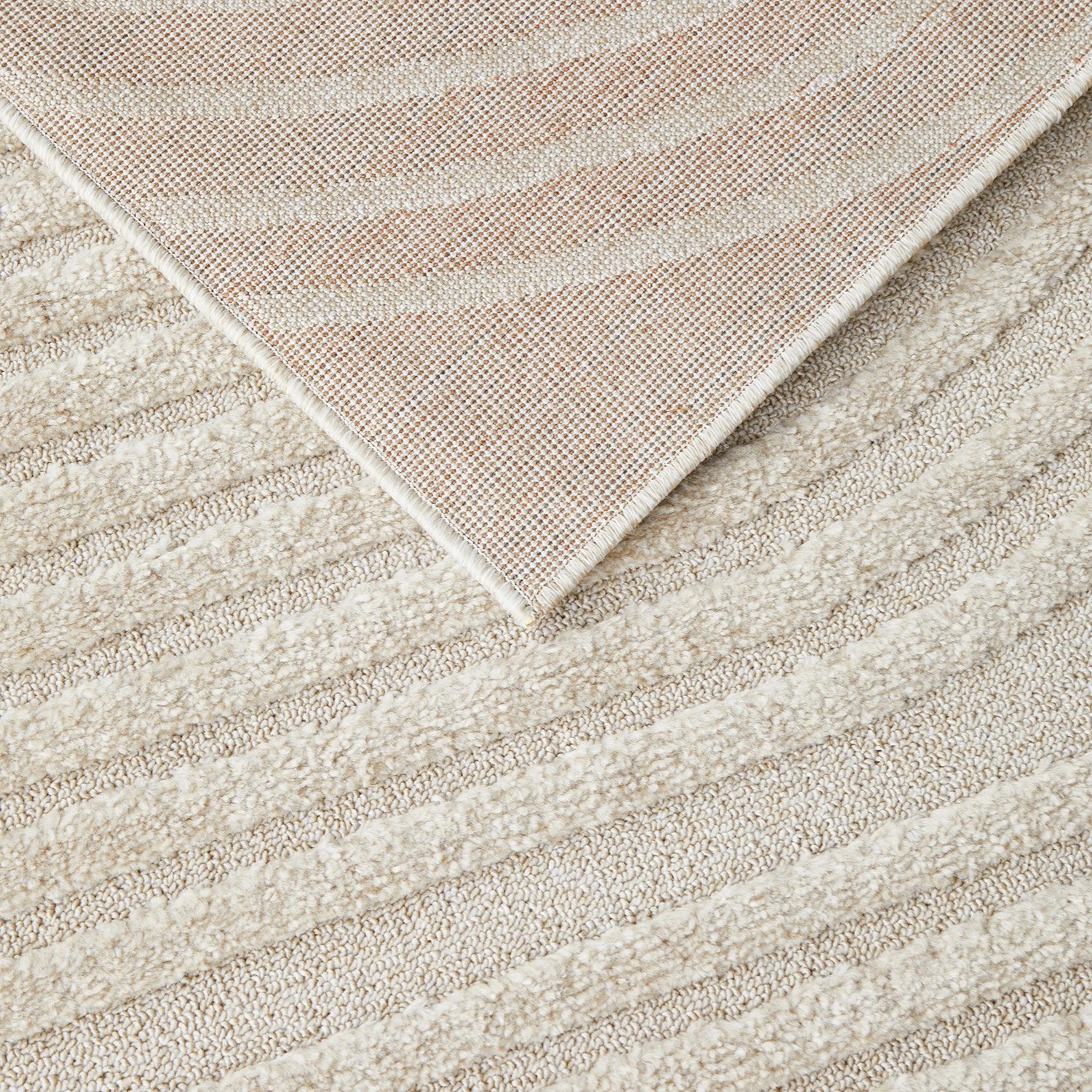 5 Common Ground Rugs Nirvana Leo 400x80cm - Large Runner Power Loomed Pet Friendly Rug - Beige, 5 of 7