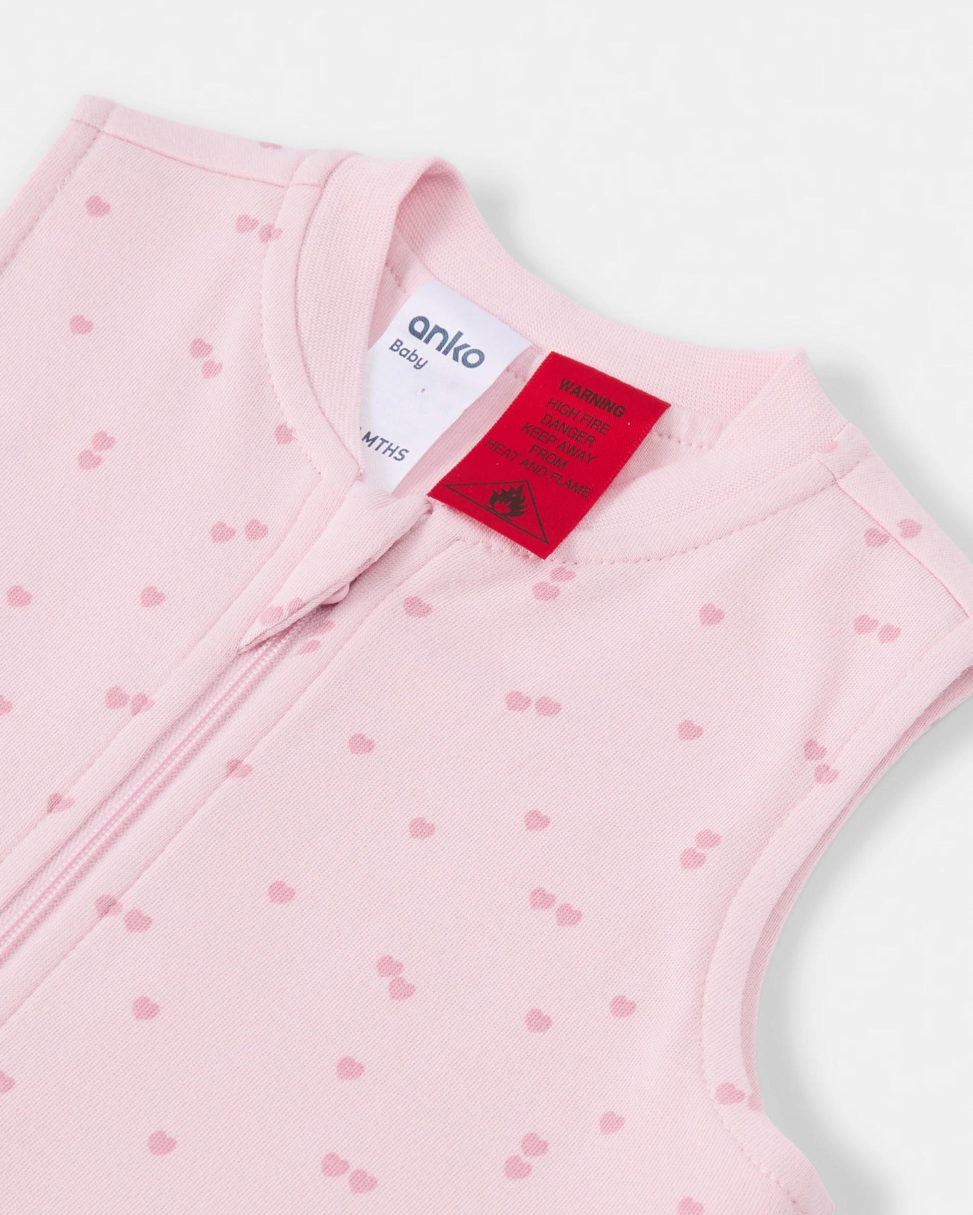 3 Cotton Lightweight Sleeping Bag Pnk Heart, 3 of 4