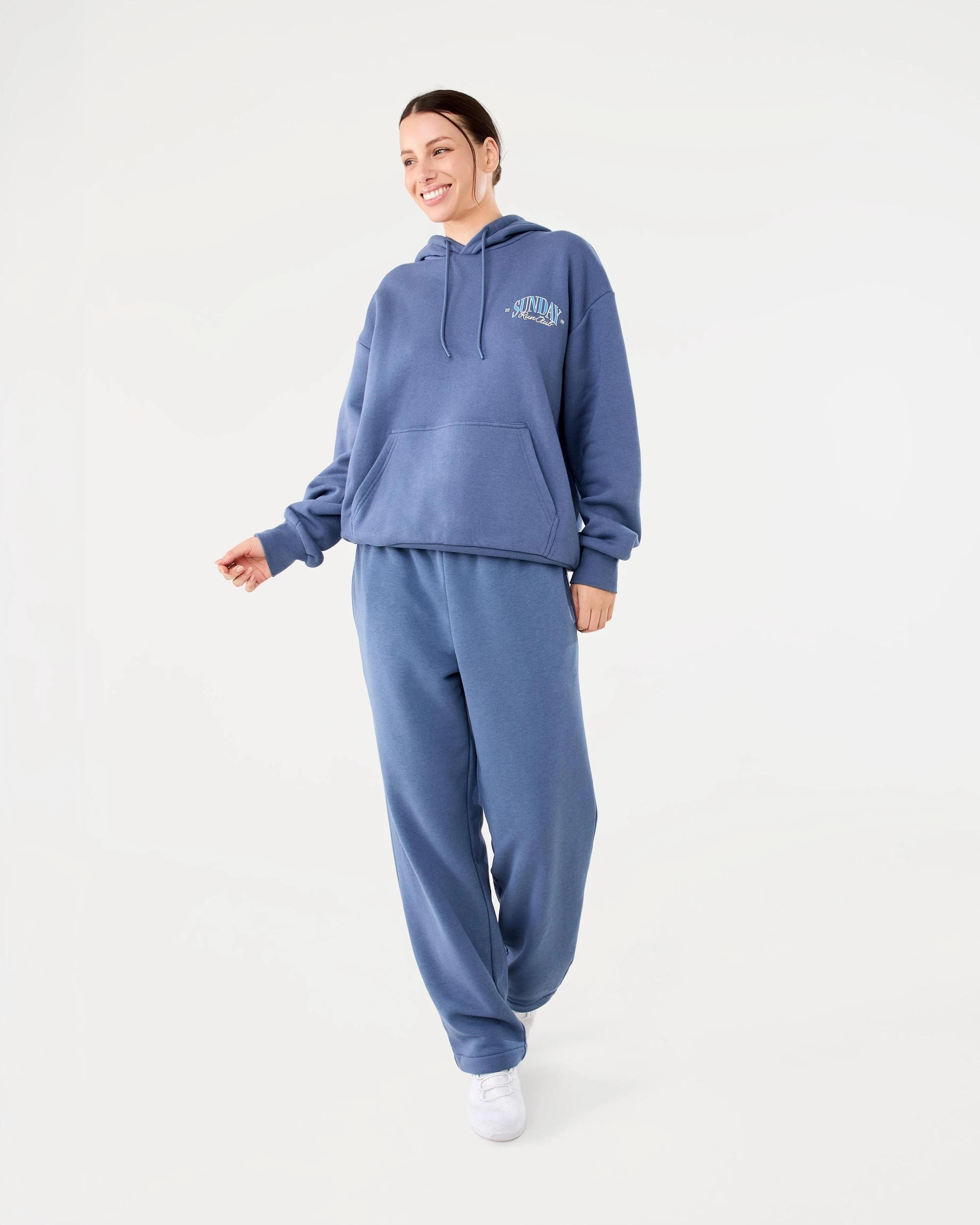 6 Active Womens Wide Leg Fleece Trackpants Nightfall, 6 of 6