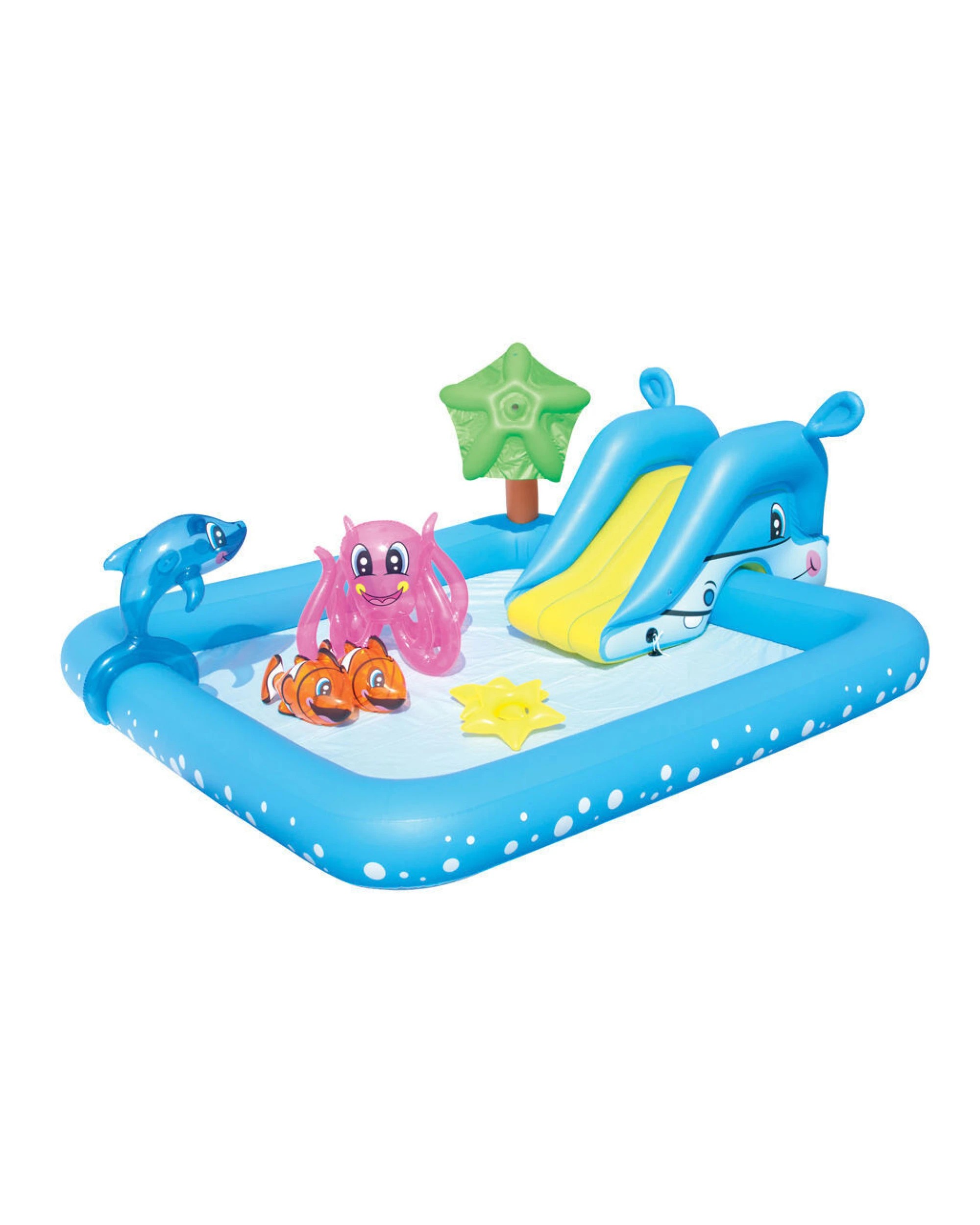 1 Bestway 308L Fantastic Aquarium-Themed Play Centre with Detachable Slide, 1 of 1