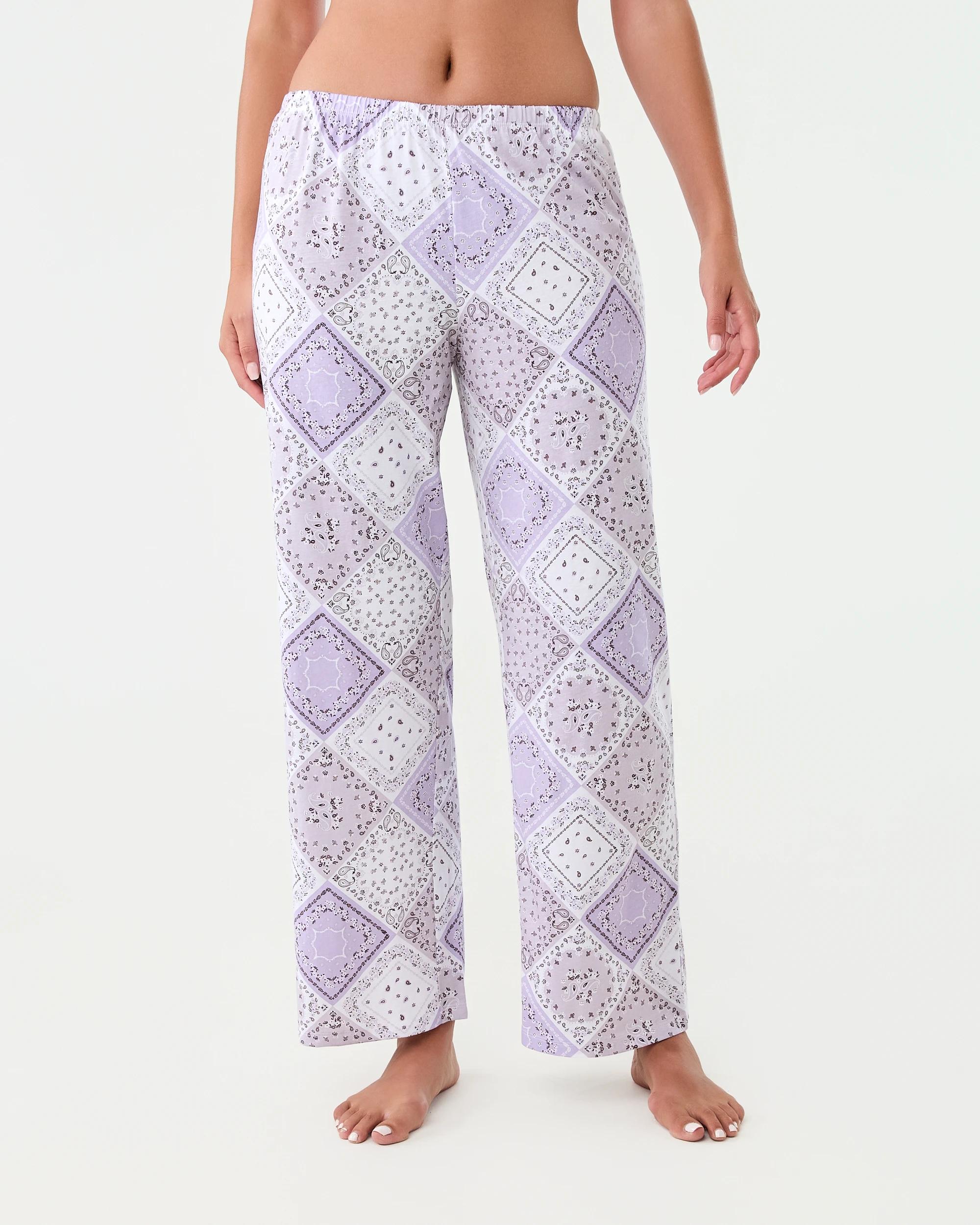 1 Cotton Print Knit Pants Patchwork, 1 of 4