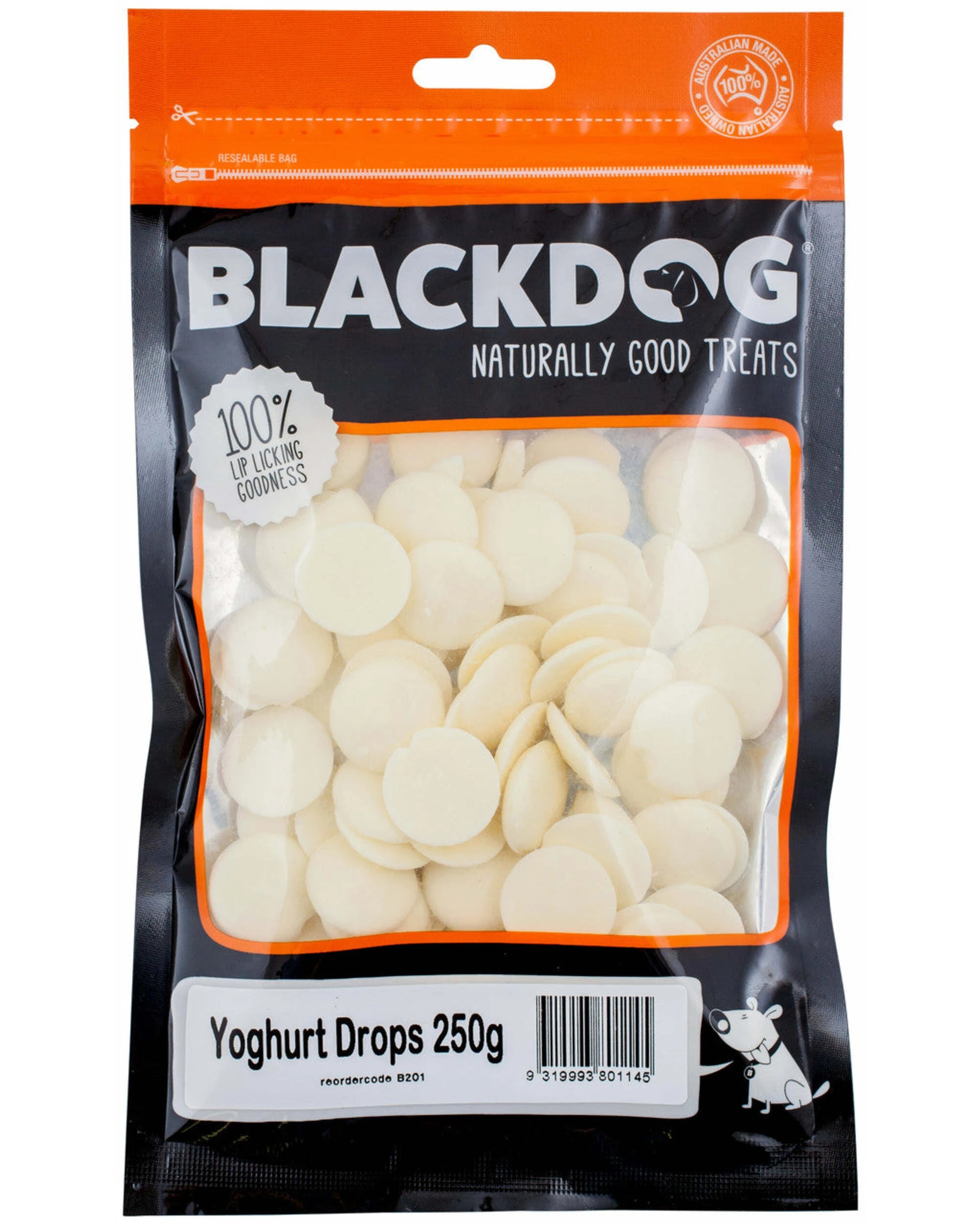 1 Black Dog Mixed Yoghurt Drops 250g, 1 of 1