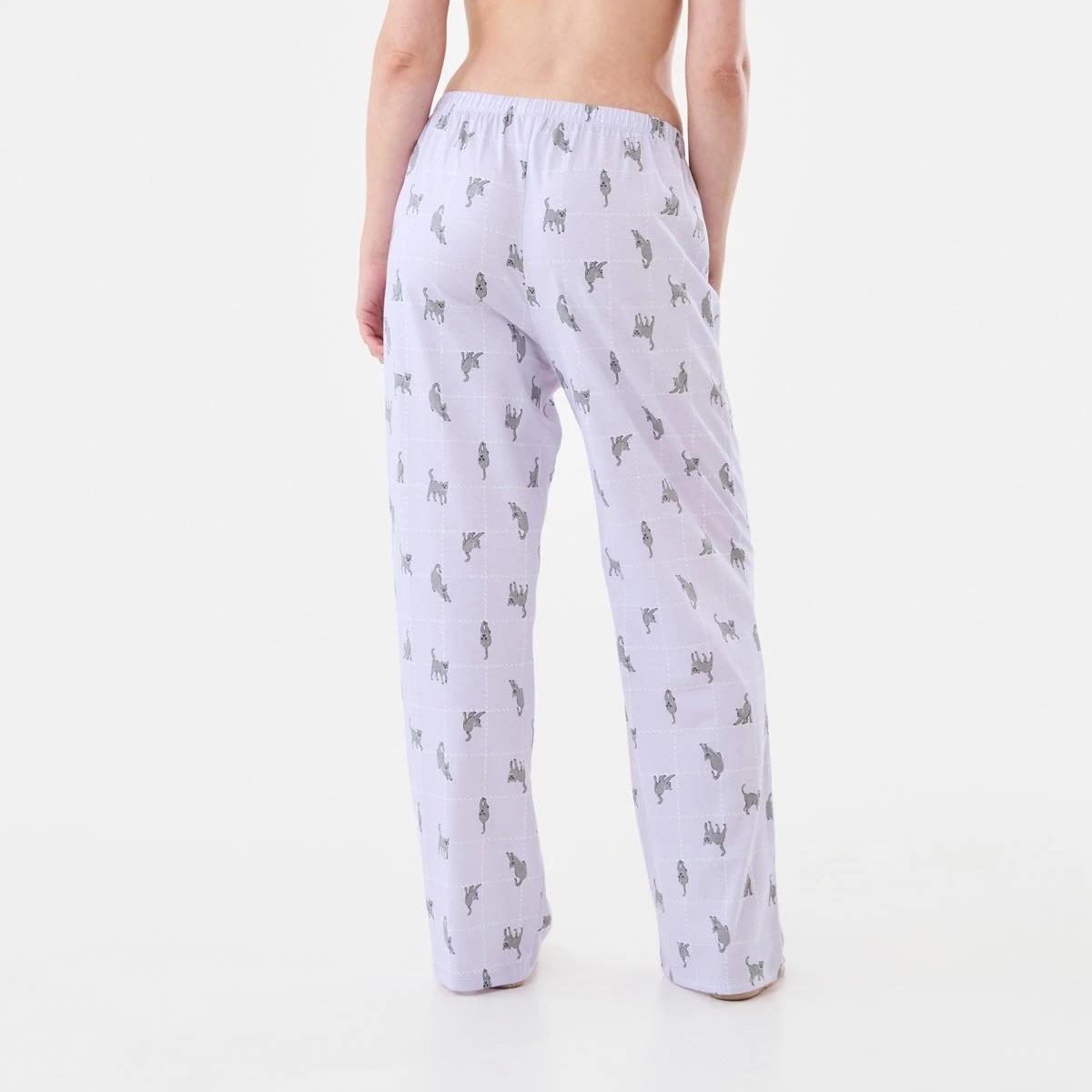 3 Printed Knit Pants Cat Chk, 3 of 5