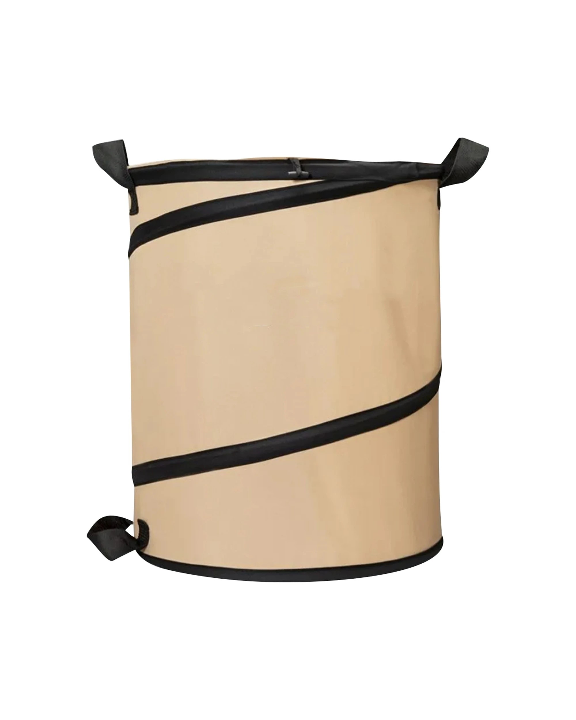 2 Wildtrak Collapsible Camp Storage Bin PVC Clip Cloth Sewn-In Handles - Beige, 2 of 2