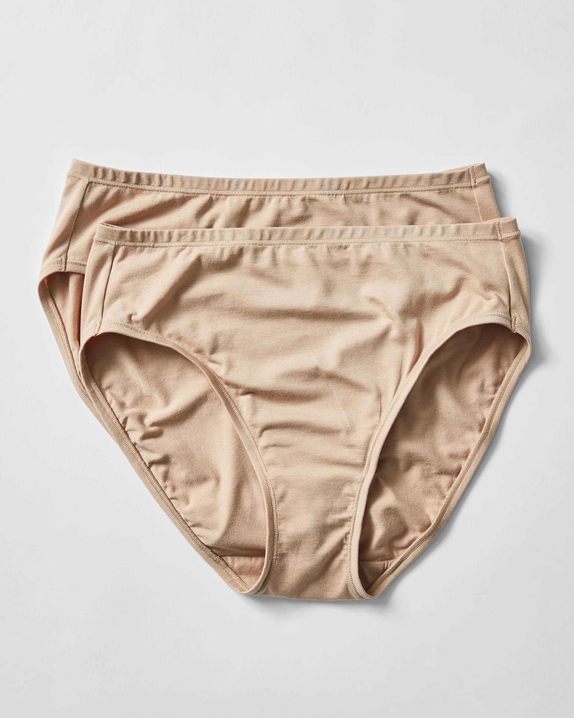 6 Target 2 Pack Bamboo High Cut Briefs LATTE BROWN, 6 of 6