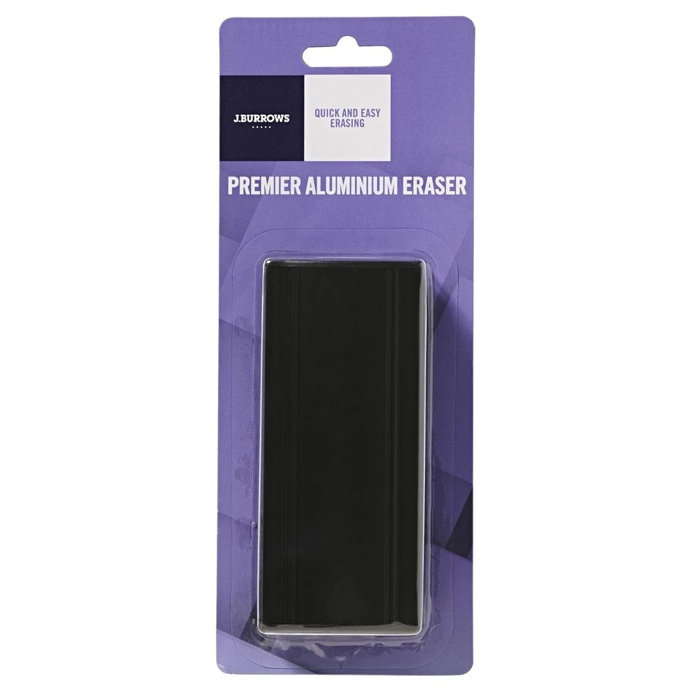2 J.Burrows Aluminium Whiteboard Eraser Black, 2 of 2
