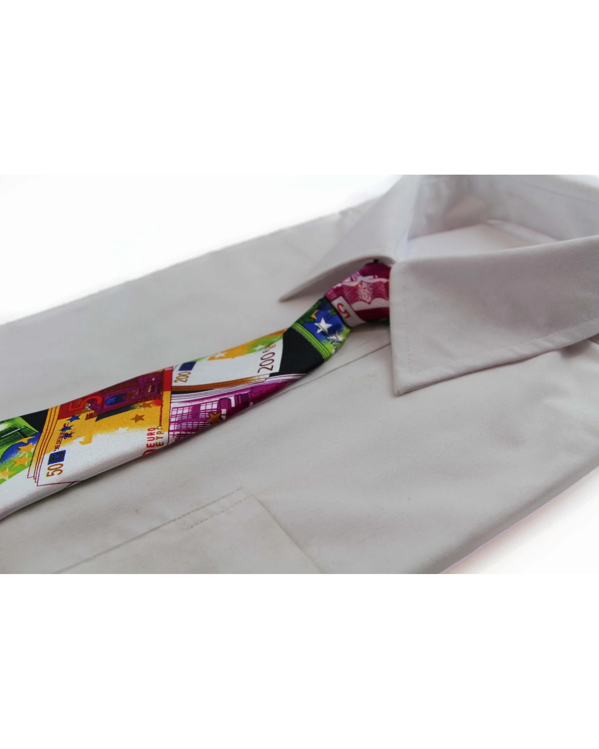 1 Zasel Kids Boys Multicoloured Patterned Elastic Neck Tie - Euro Money, 1 of 1