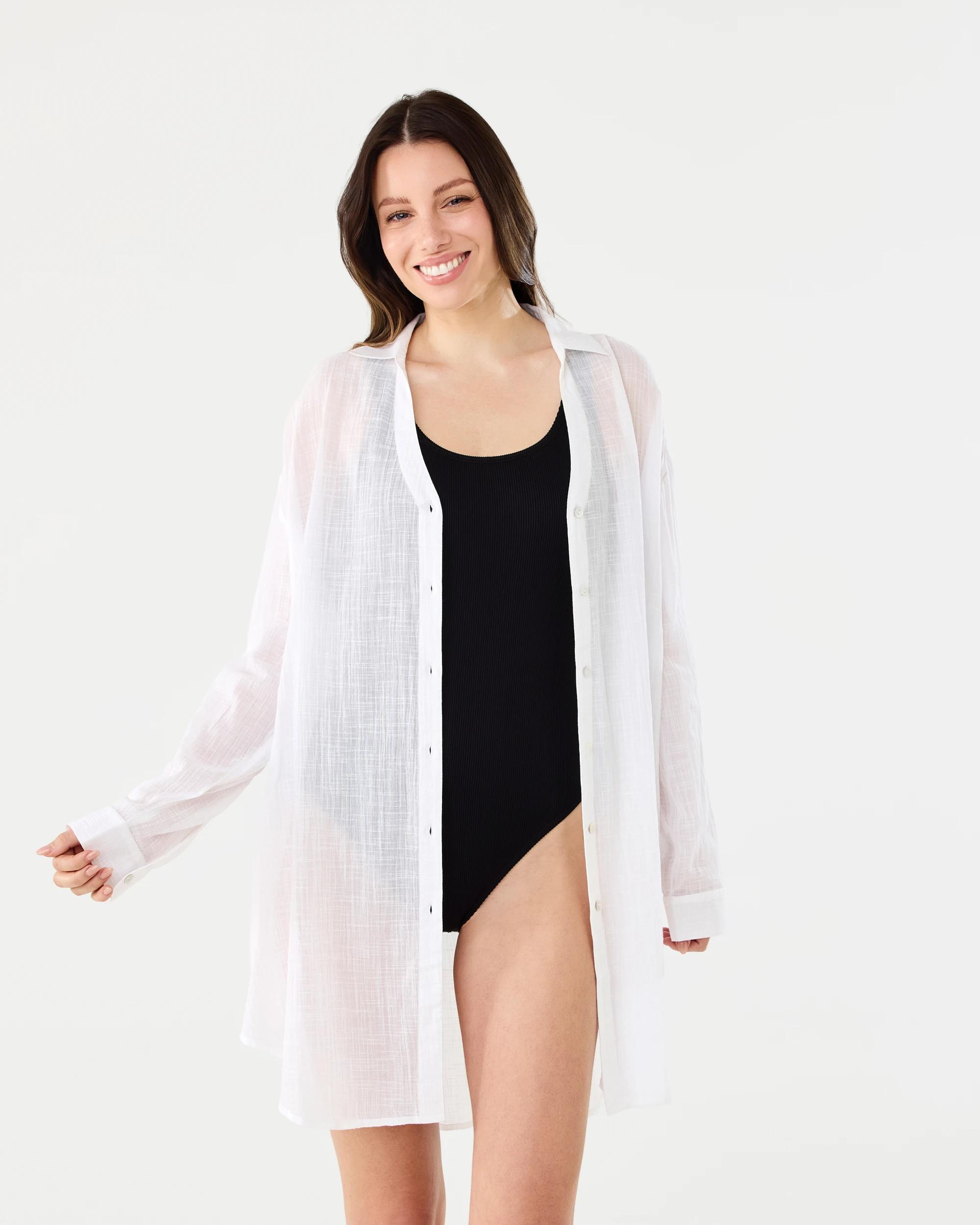1 Cover Up Shirt White, 1 of 9