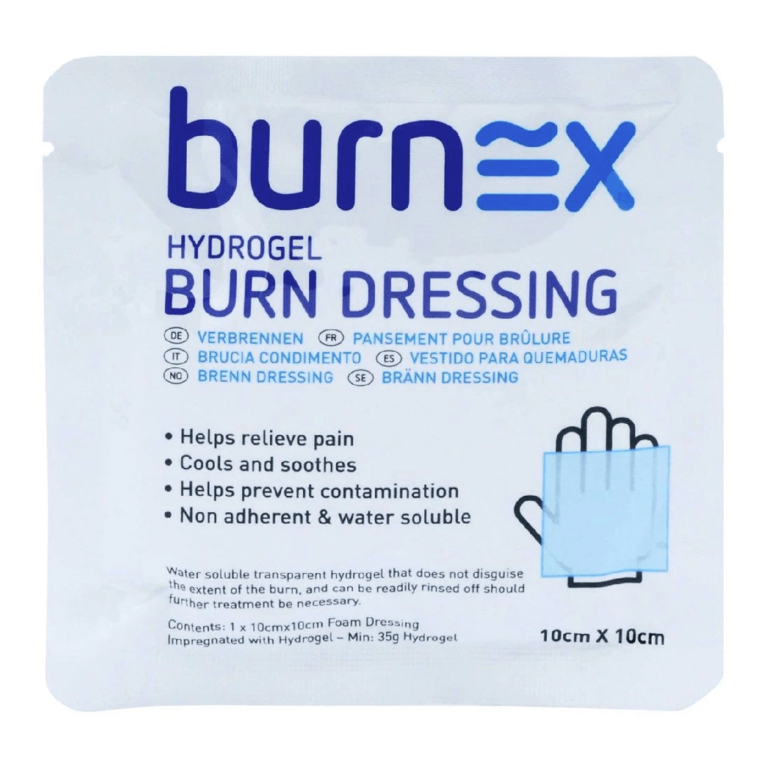 1 Burnex Burn Hydrogel Dressing 10x10cm, 1 of 2