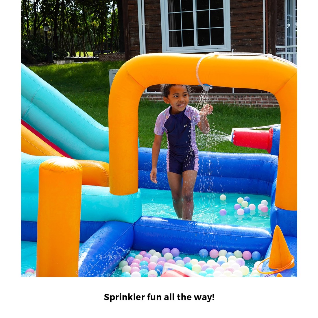 6 Doctor Dolphin 10-in-1 Inflatable Water Park Jumping Castle Dual Slides Blower
 - Multi, 6 of 10