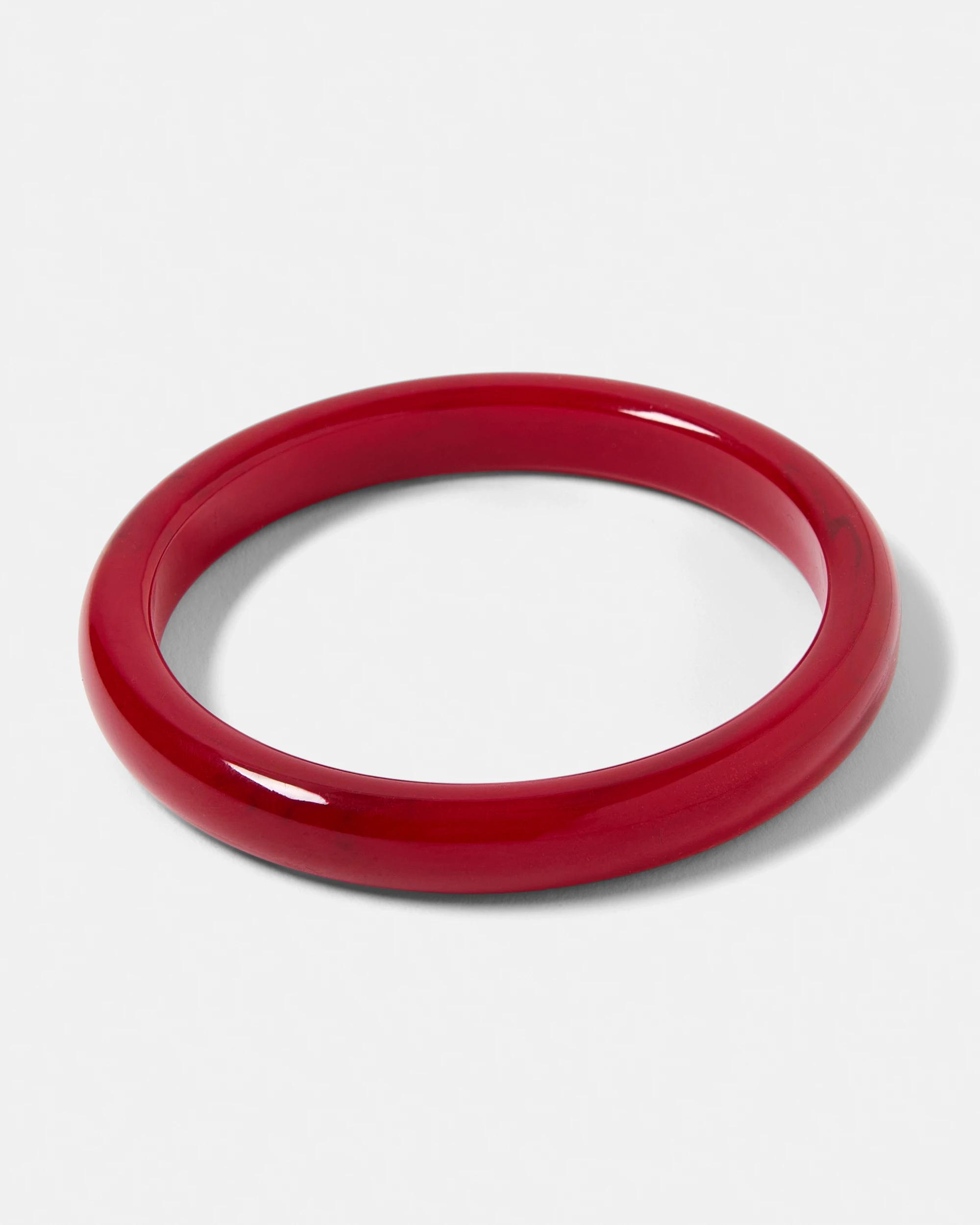 2 Thin Acrylic Bangle - Red Red, 2 of 4