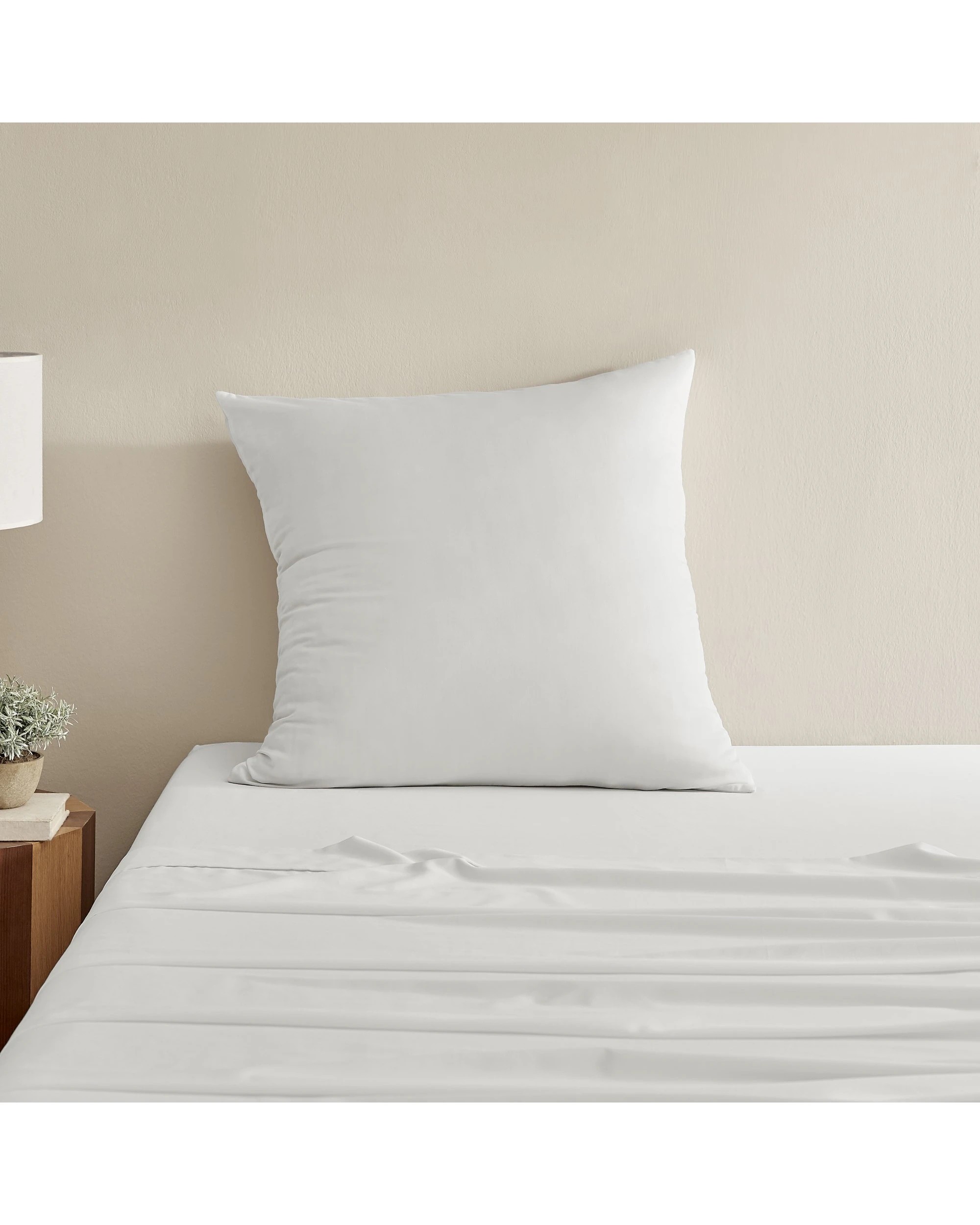 1 Serene 400TC Bamboo Cotton Sateen Euro Pillowcase - White, 1 of 3
