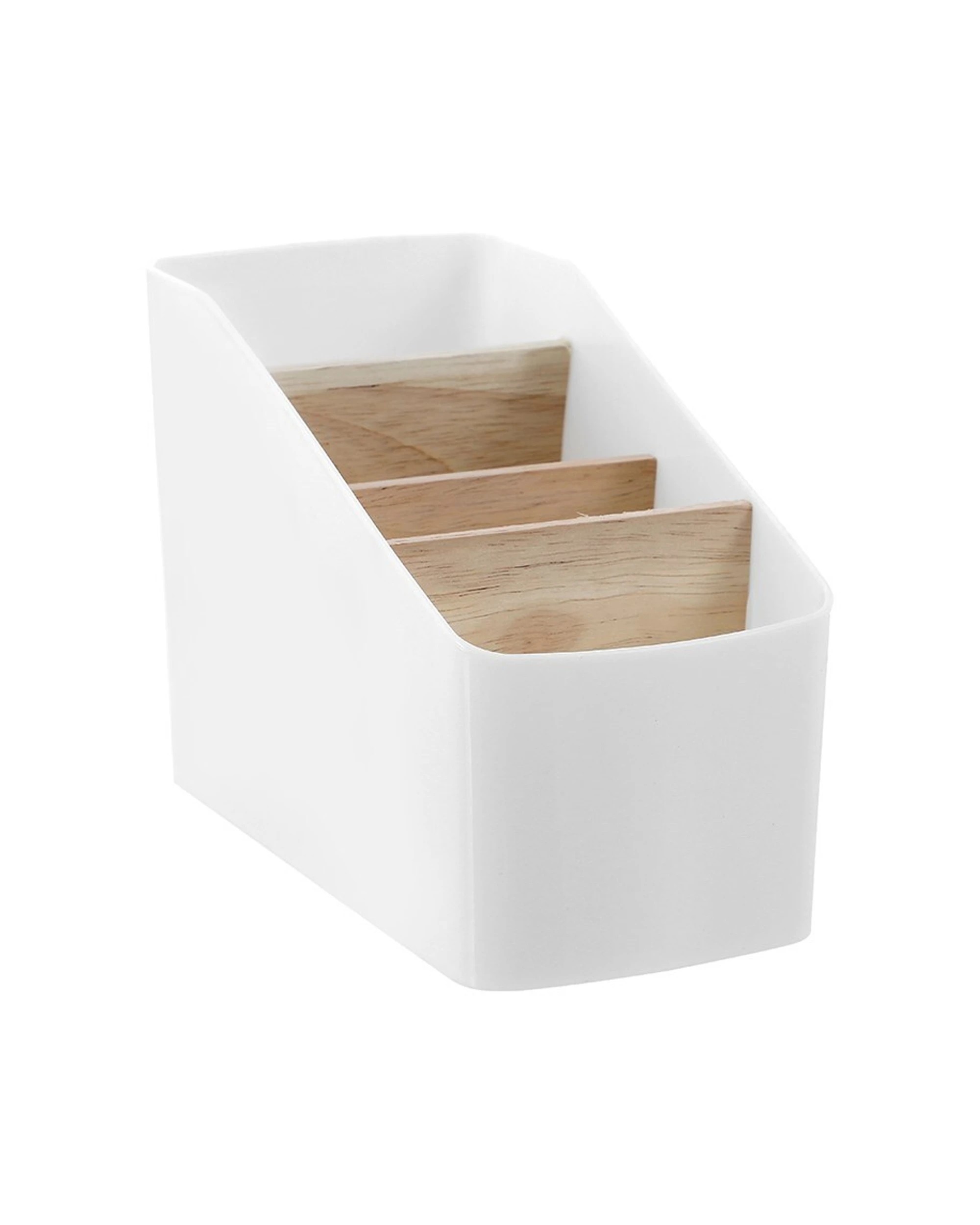1 Boxsweden Bano Organiser 4 Section Bamboo Inserts 18x9x12.5cm Easy Clean, 1 of 3