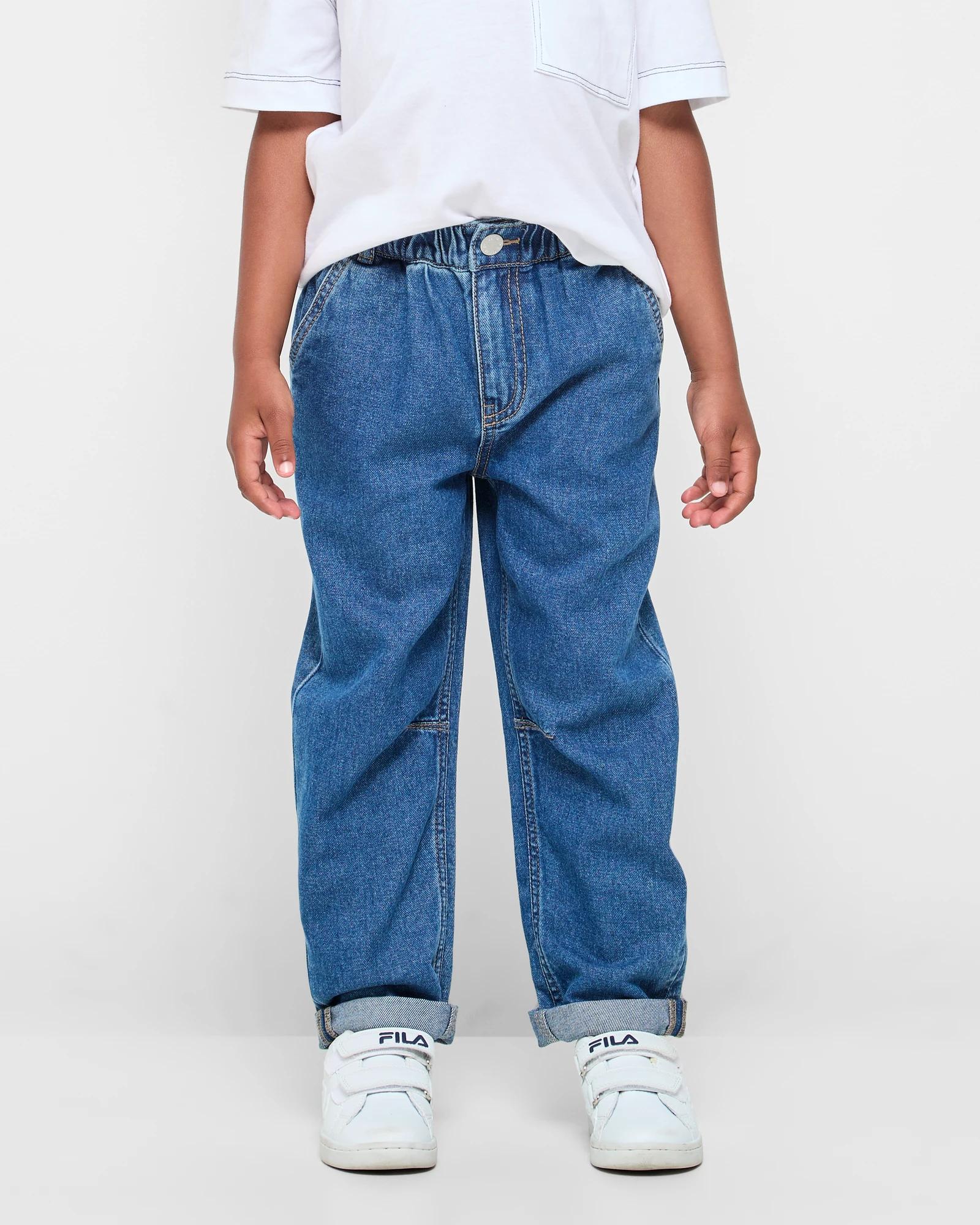1 Target Relaxed Balloon Fit Denim Jeans DARK WASH, 1 of 6
