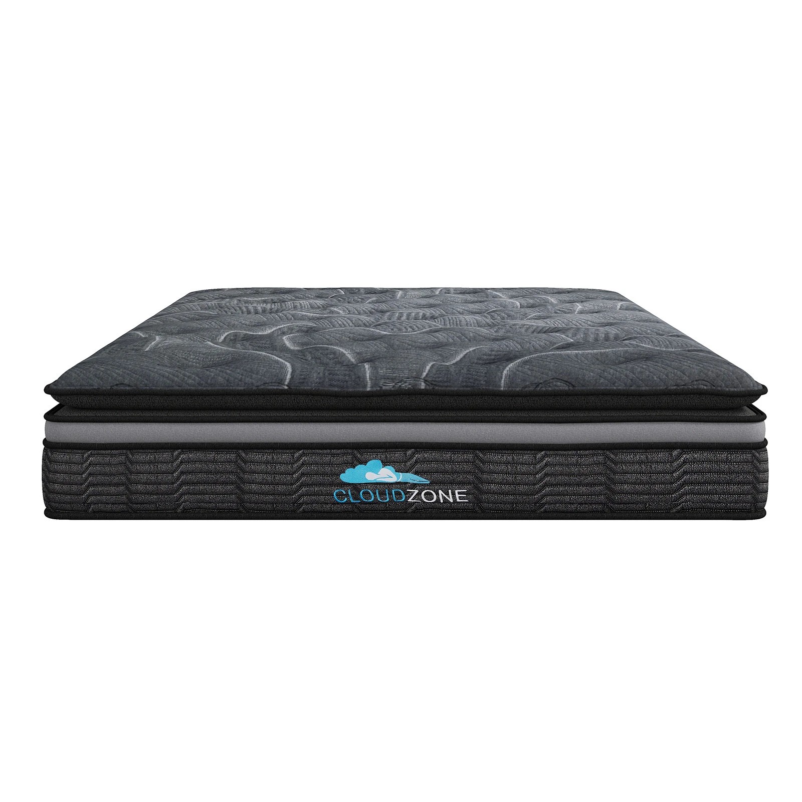 5 Cloud Zone Double Layer Euro Top Pocket Spring Mattress Plush Medium Firm - Single Bed - Charcoal, 5 of 10