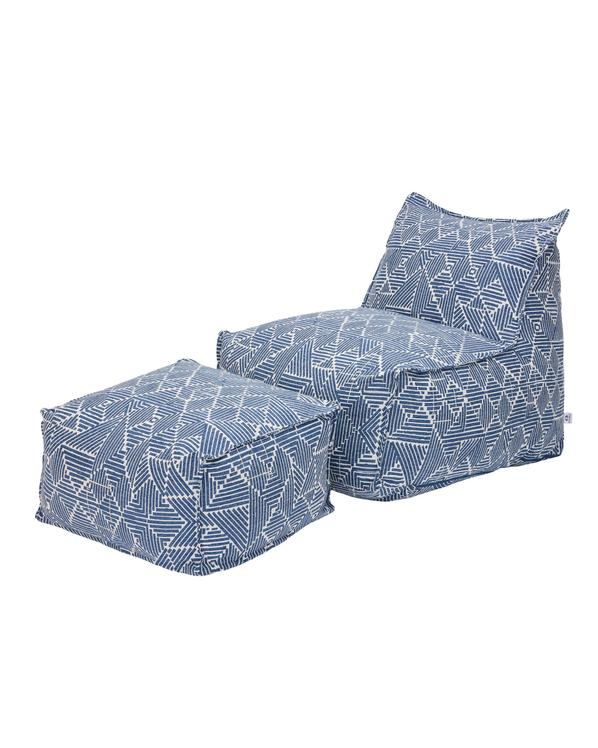 2 IHOMDEC Outdoor Waterproof Compression Sofa With Ottoman - Blue, 2 of 10