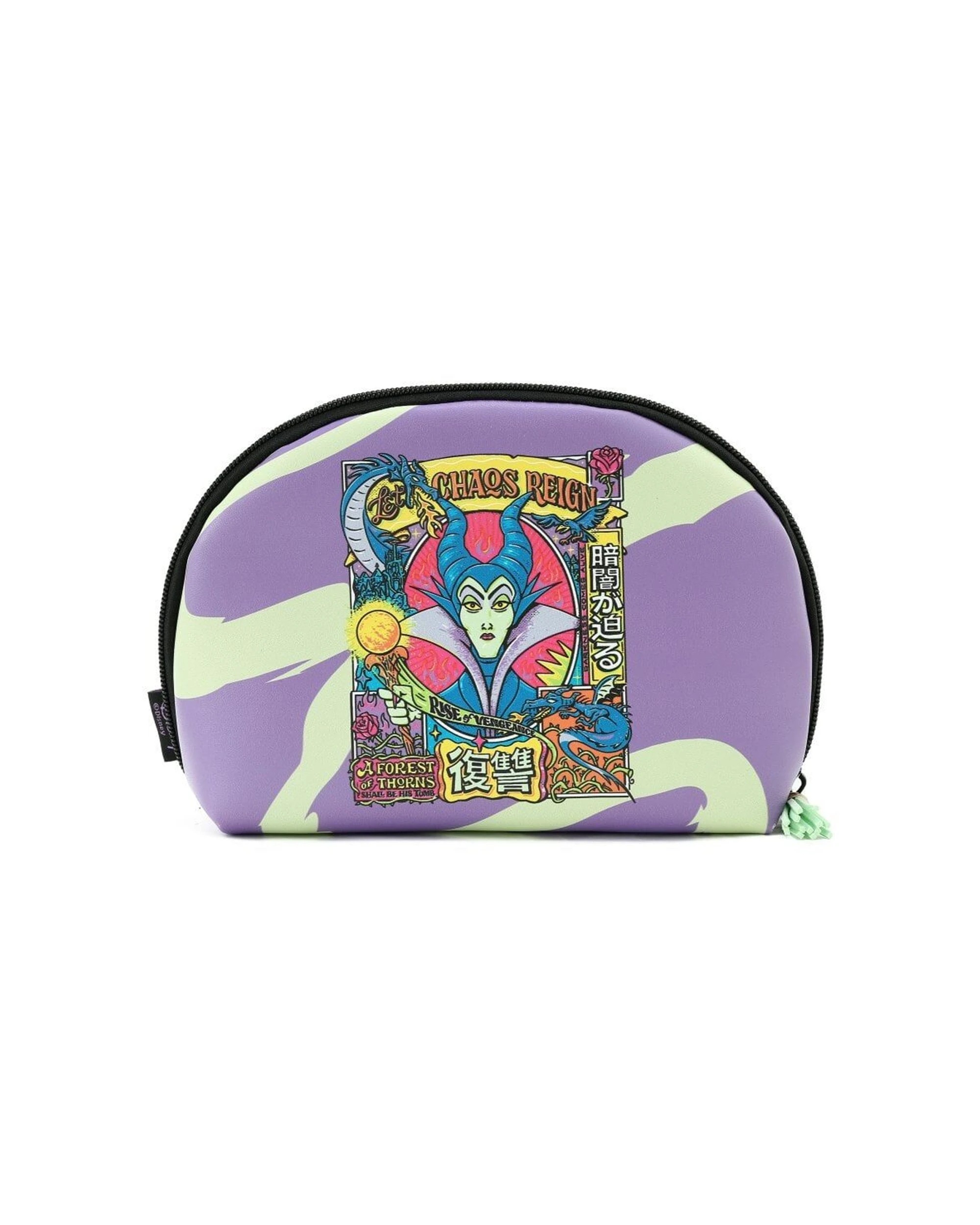 3 Disney Wicked Villains Maleficent Cosmetic Makeup Storage Bag 2PK - Purple, 3 of 3