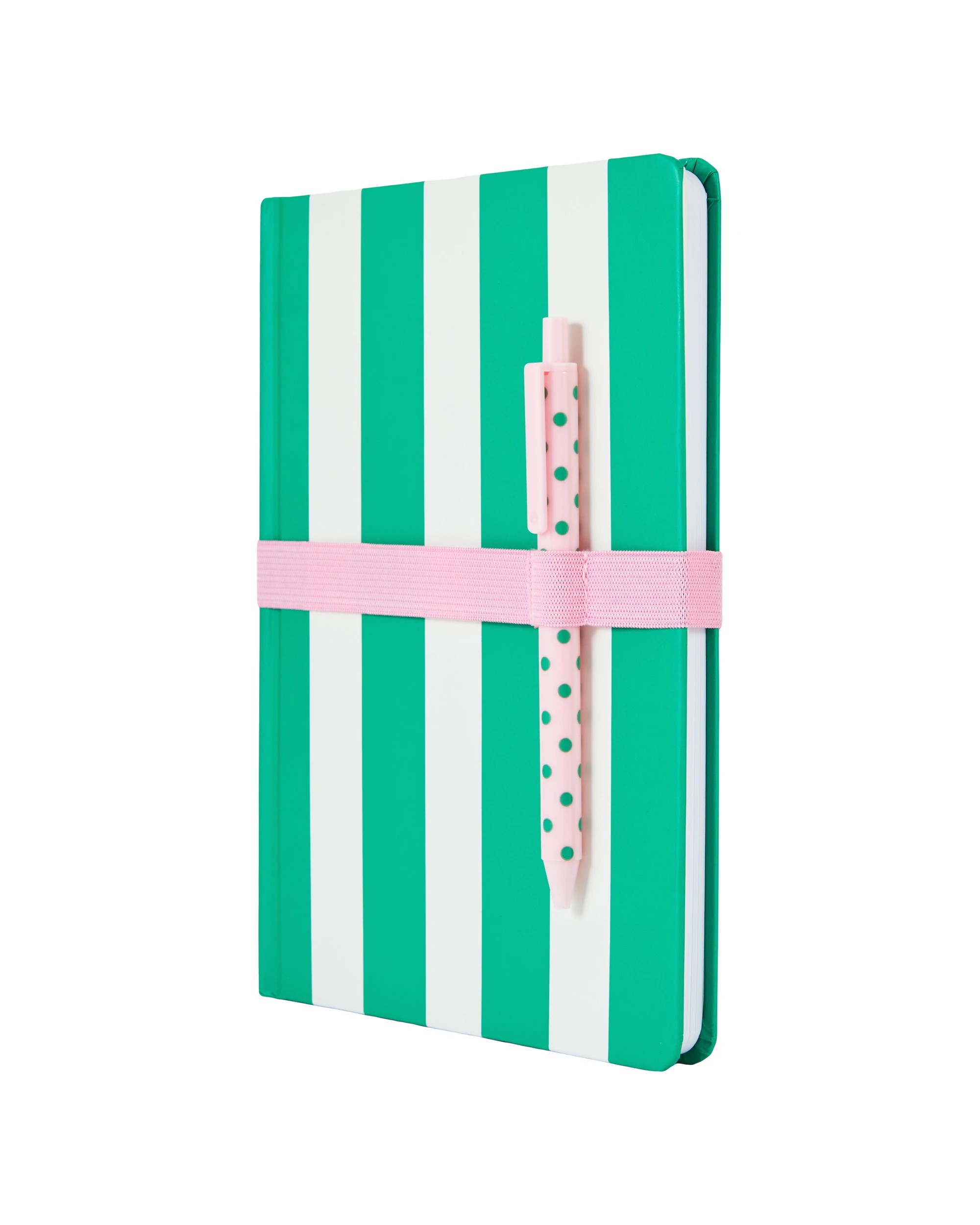 3 A5 Journal Green Stripe with Pen 80gsm 192 Pages, 3 of 6