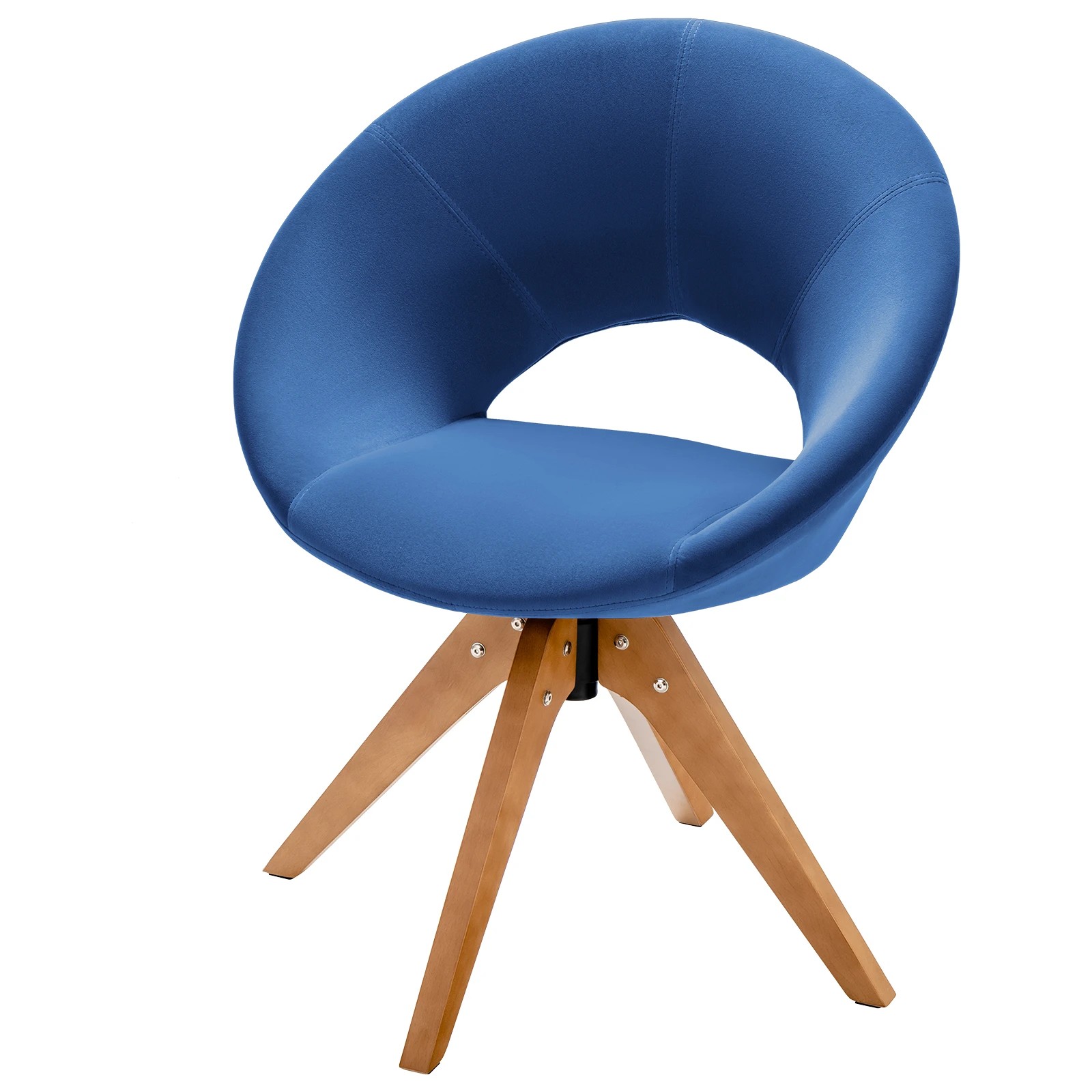 1 Costway 360° Swivel Velvet Office Chair Desk Accent Chair Height Adjustment Armchair Home Office, 1 of 3