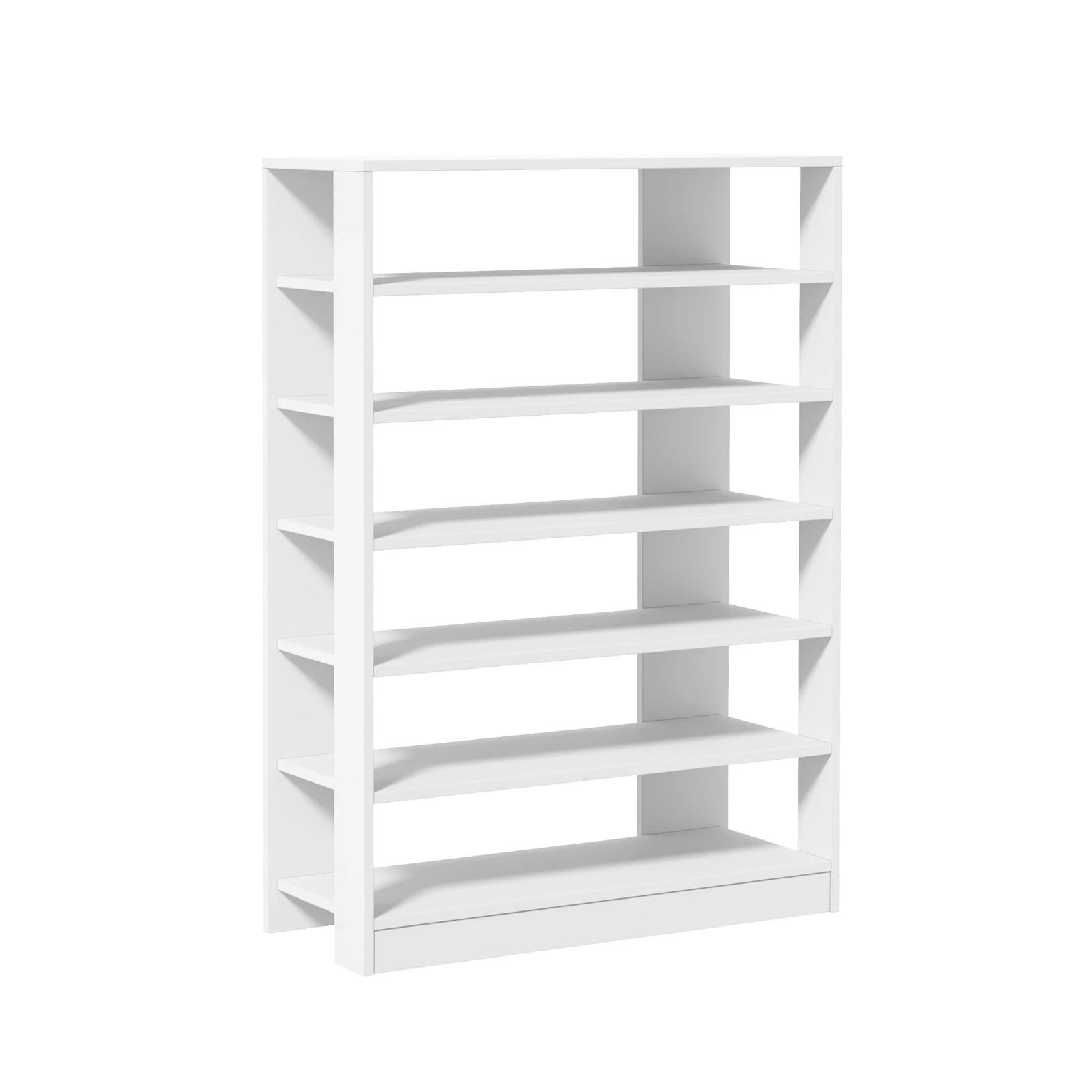 4 Oikiture Shoe Rack 7 Tiers Shelf Storage Cabinet Organiser 42 Pairs - White, 4 of 7