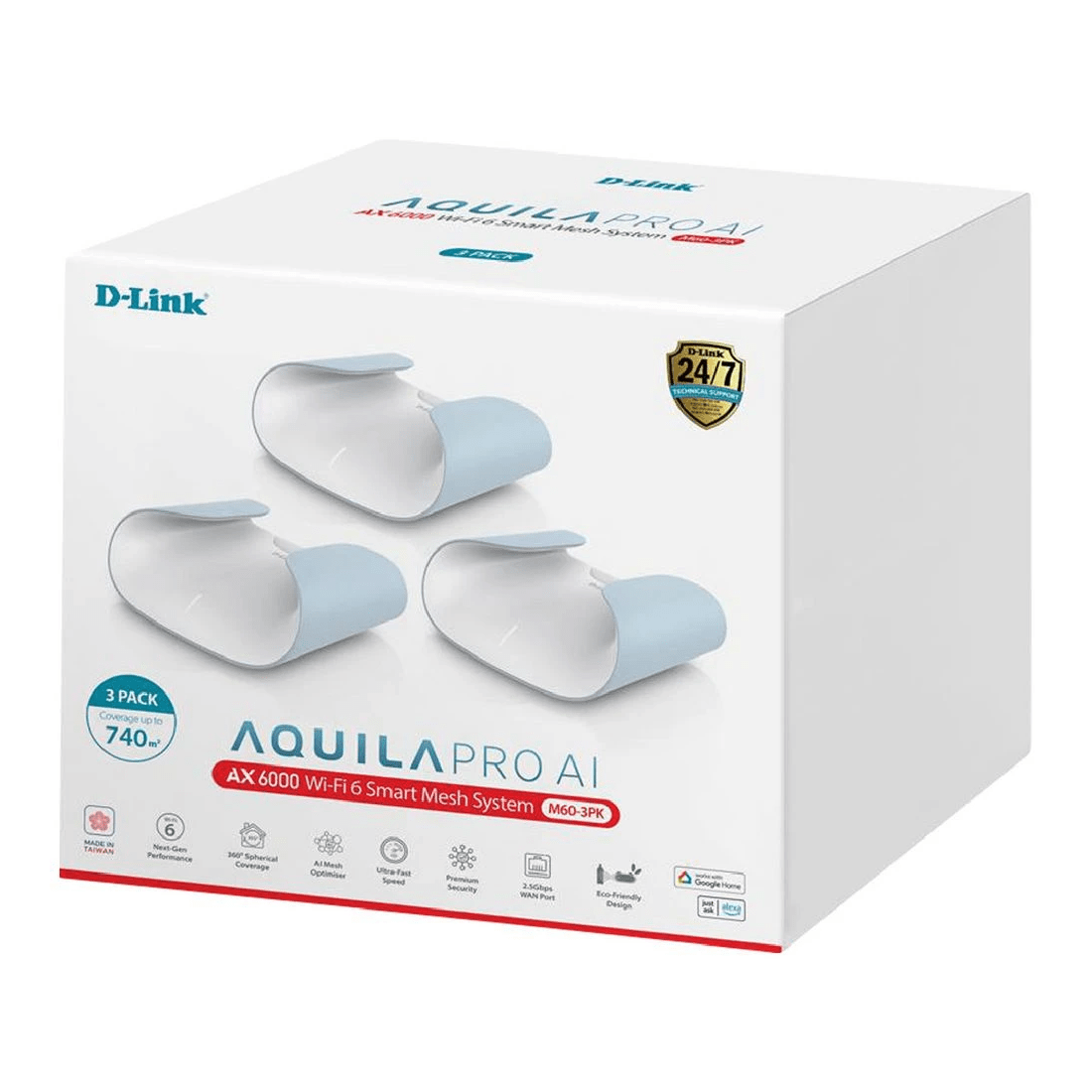 8 D-Link M60 AX6000 Mesh WiFi System 3 Pack, 8 of 8