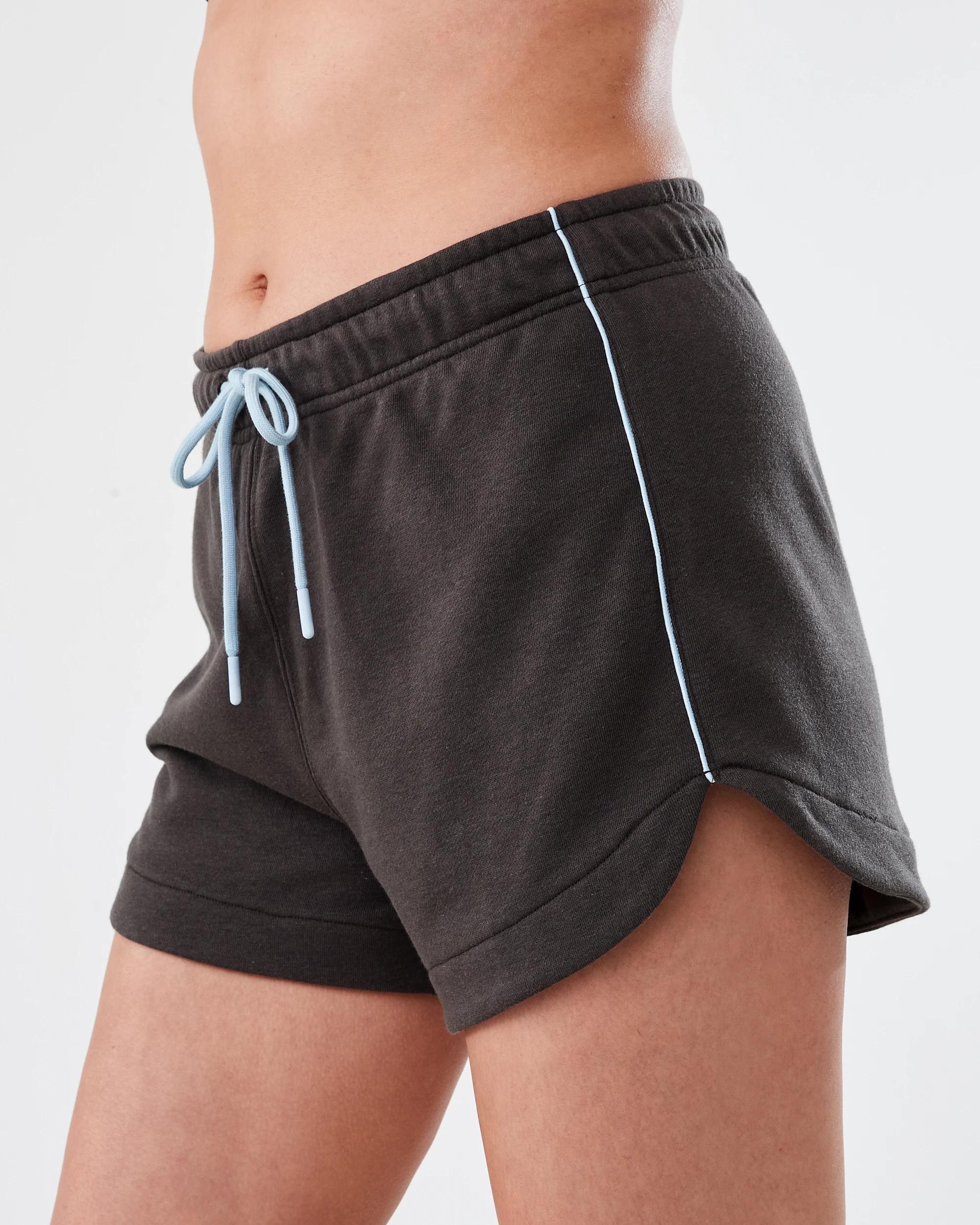 2 Active Womens Terry Sport Shorts Espresso, 2 of 6