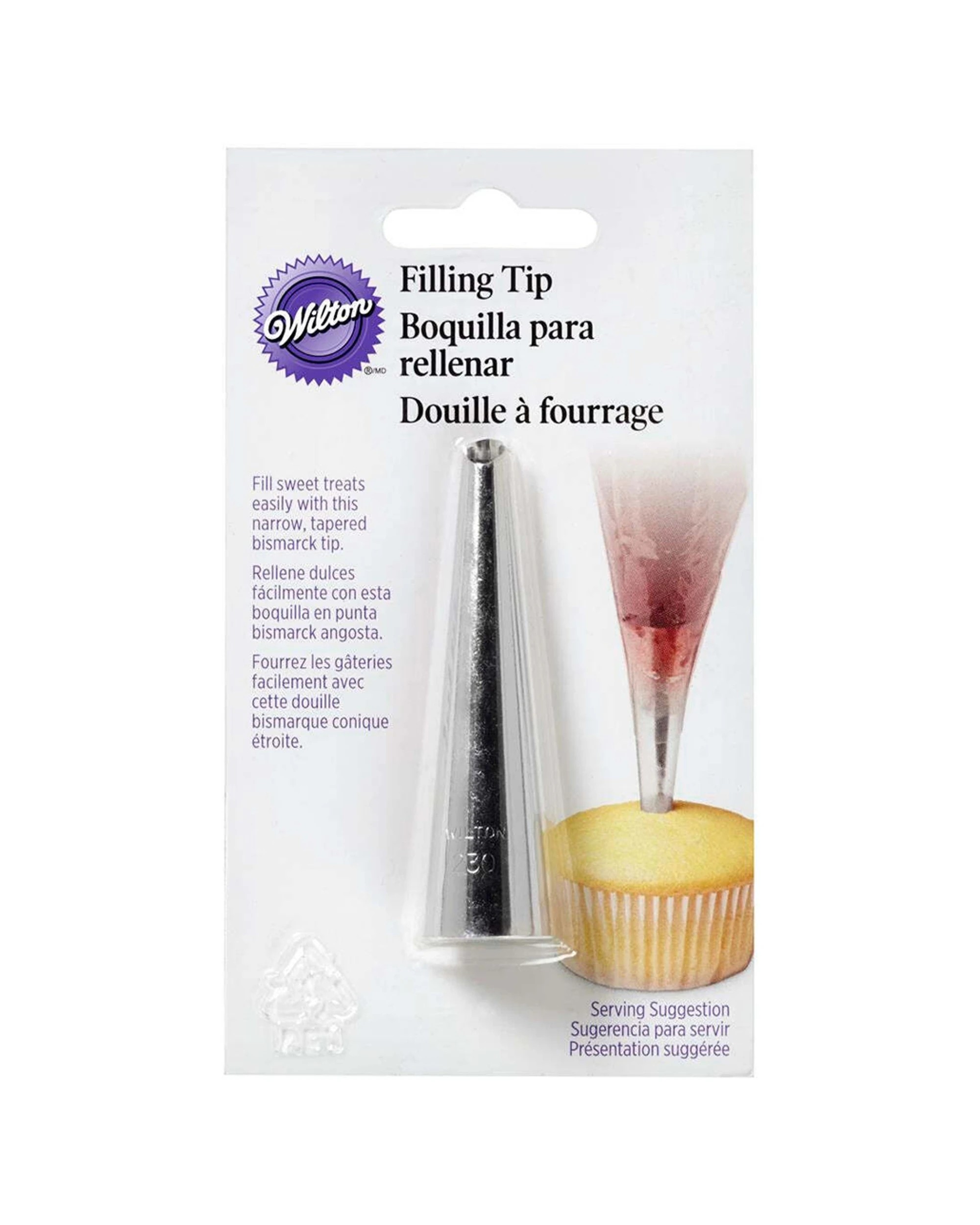 1 Wilton Bismark Stainless Steel 230 Piping Tip For Filling Cupcakes Baking Tool - Silver, 1 of 1