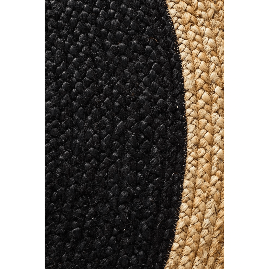 5 Rug Culture Atrium Polo Round, Handwoven Jute Rug — Black, Reversible - Black, 5 of 6