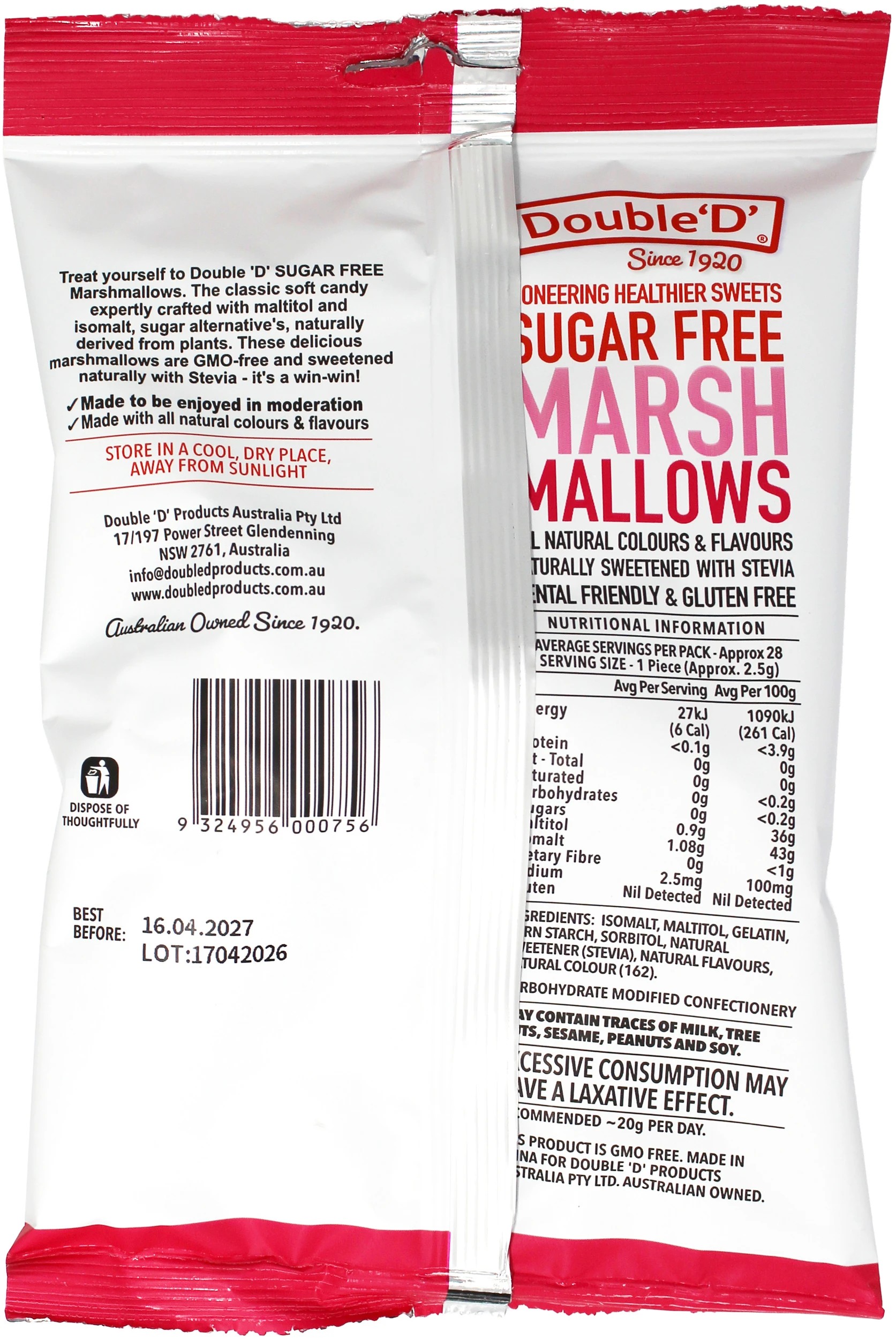 2 Double 'D' Sugar Free Marshmallows 70g, 2 of 2