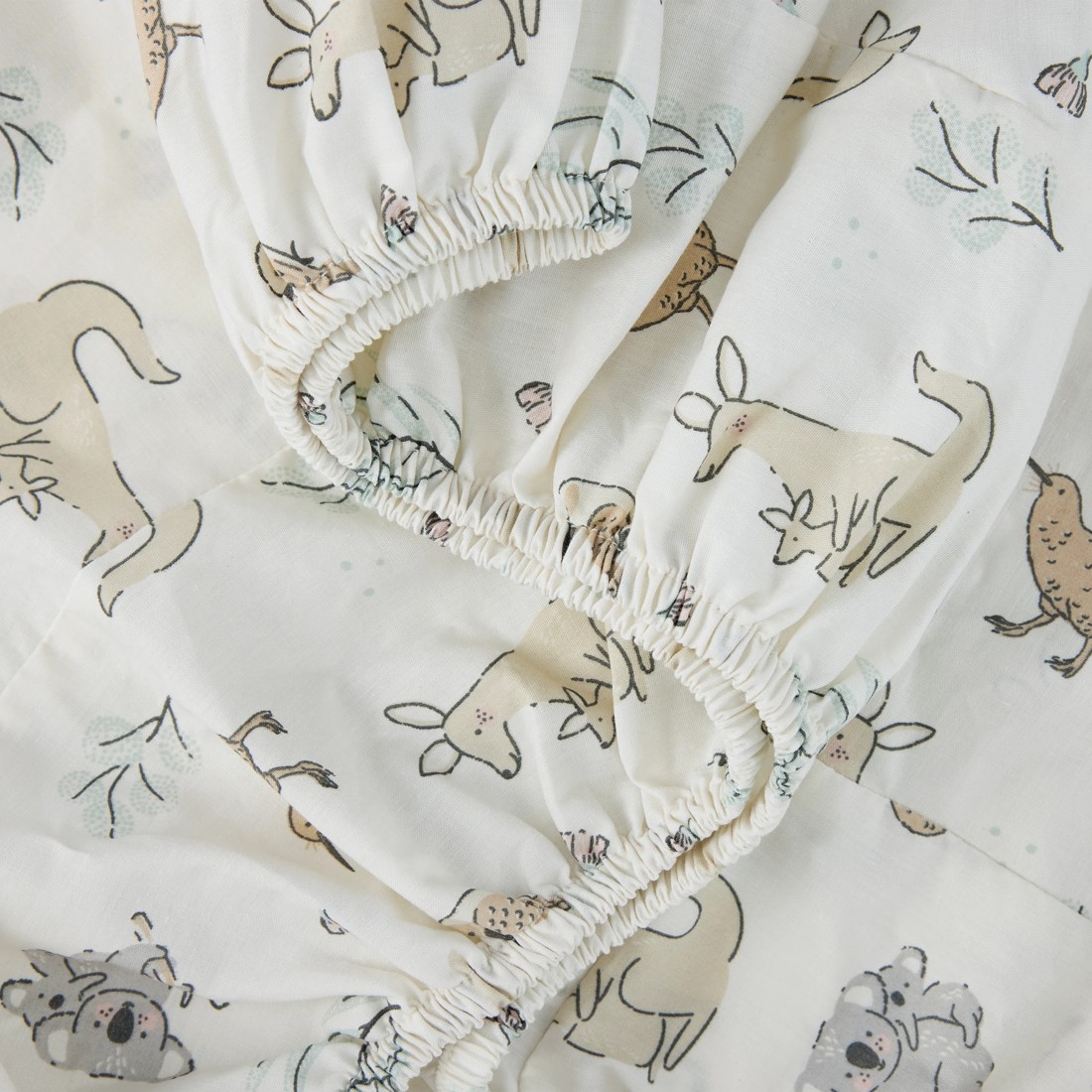 5 2 Pack 225 Thread Count Organic Cotton Fitted Bassinet Sheets - Australiana and Gingham Print, 5 of 6