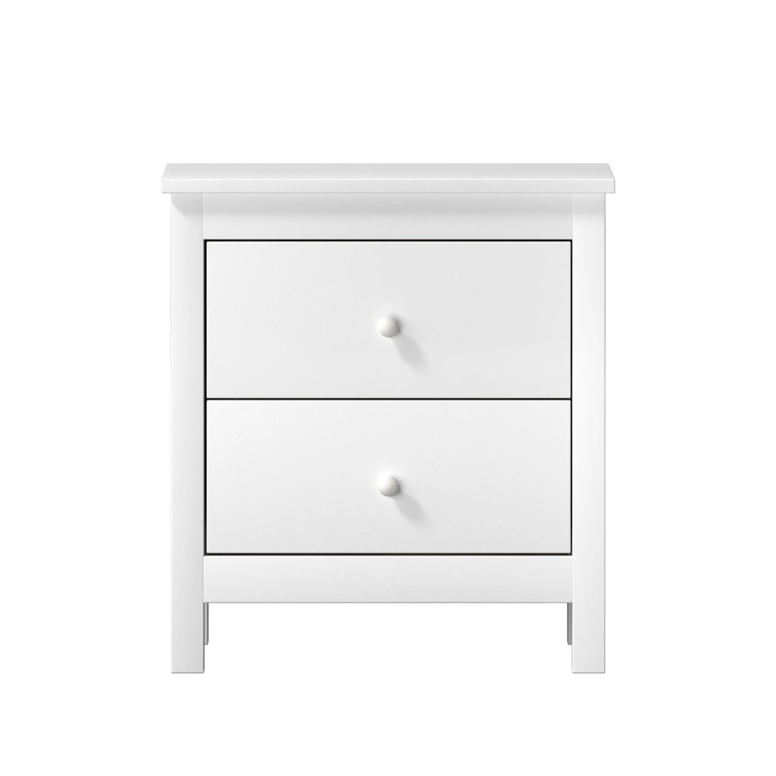 7 Oikiture Bedside Table Nightstand Side End Table 2 Drawers
 - White, 7 of 10