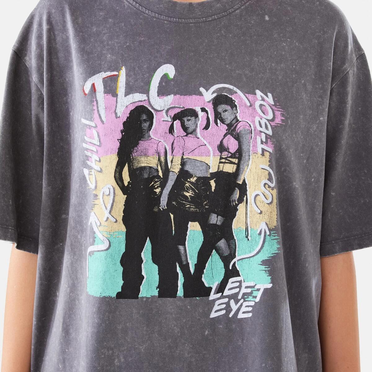 6 TLC License Short Sleeve Oversized T-shirt TLC LIGHT GREY WASH, 6 of 9