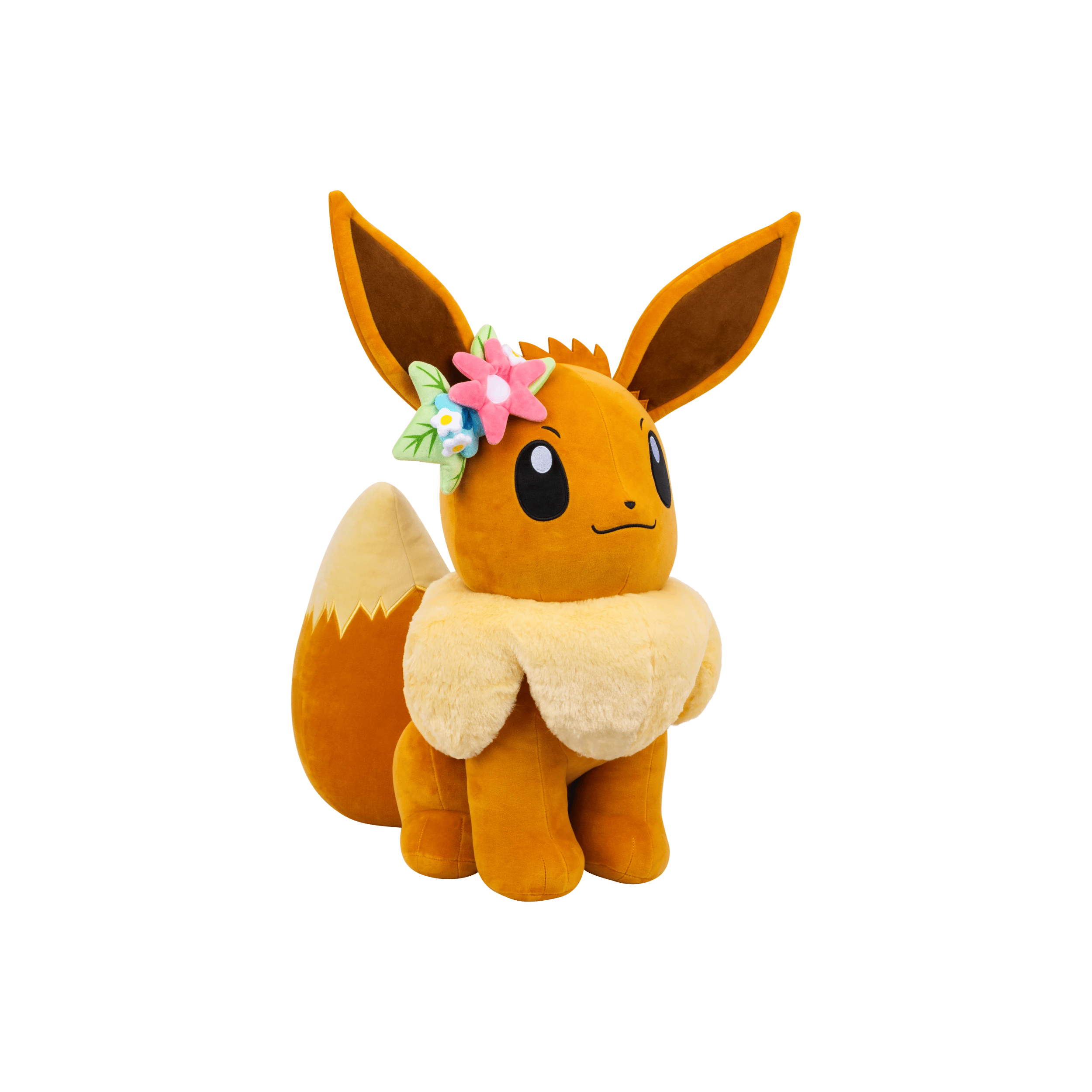 2 Pokemon 60cm Eevee with Flower Crown Plush - Brown, 2 of 5
