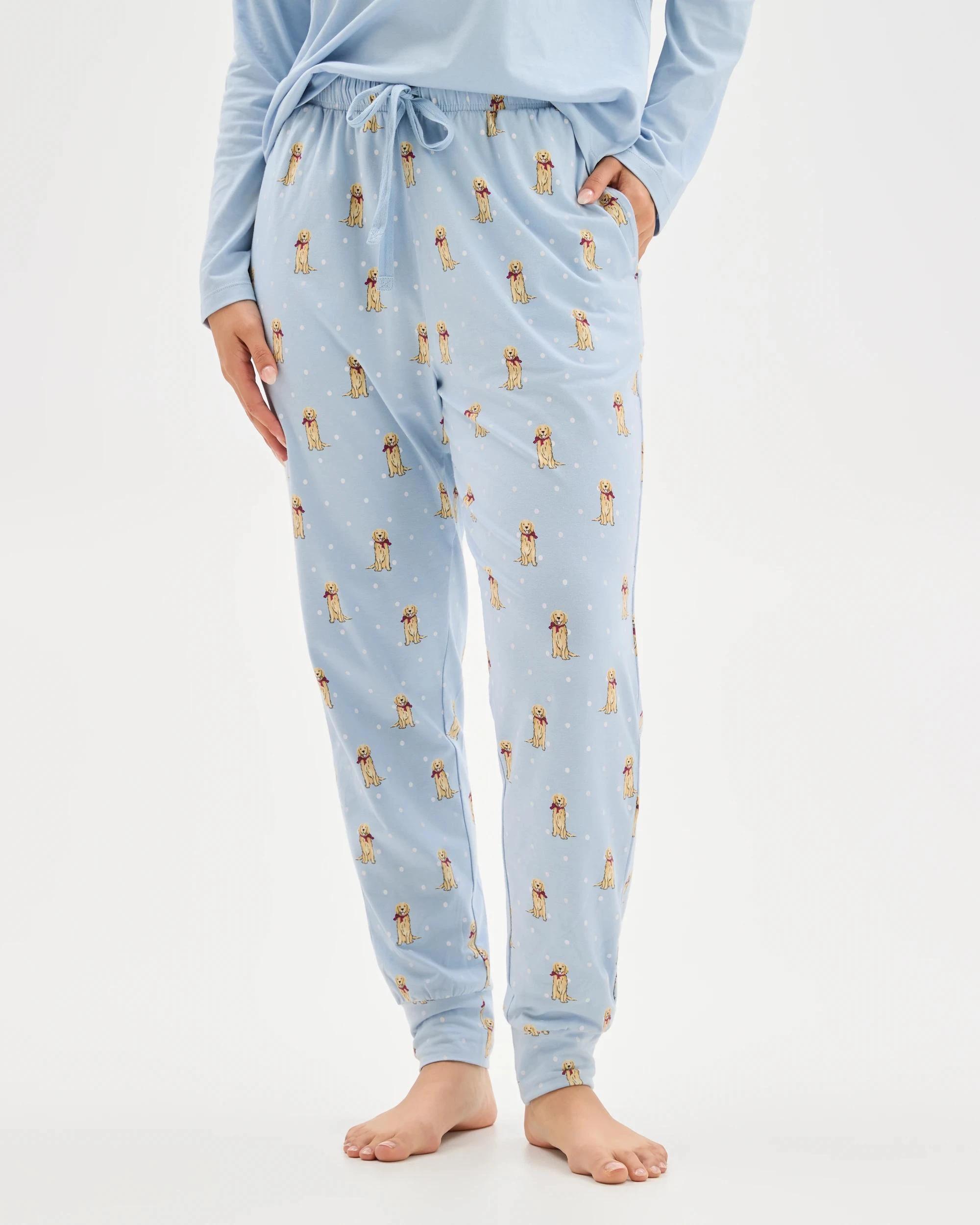 3 Target Woman Australian Cotton Printed Sleep Joggers GOLDEN RETRIEVER, 3 of 6
