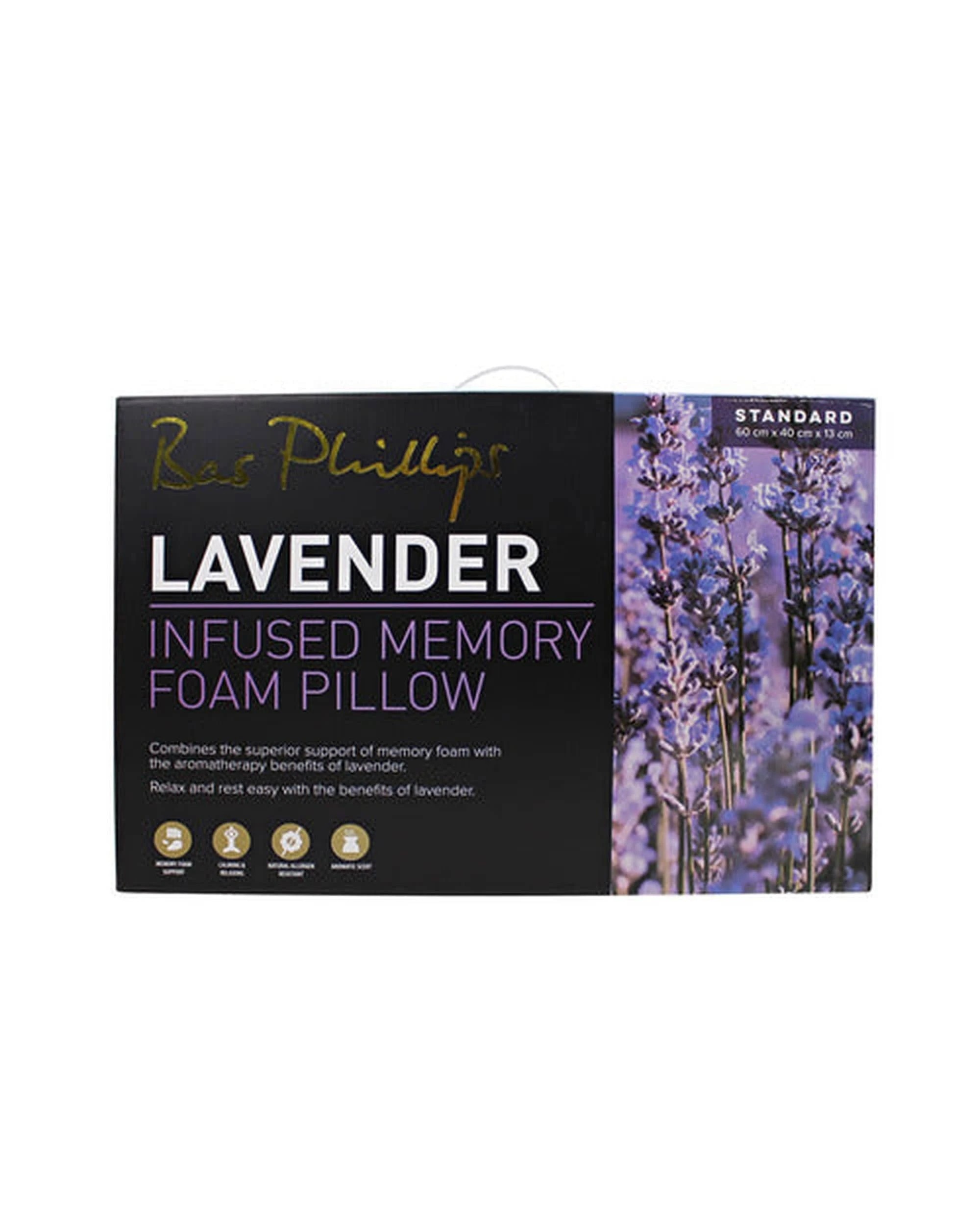 2 Bas Phillips Infused Memory Foam Pillow - White, 2 of 5