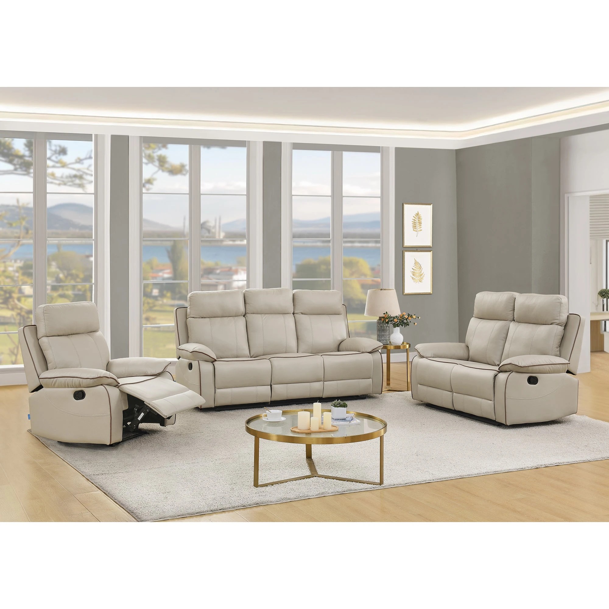 2 Foret 6-seater Sofa Lounge Convertible Recliner Couch For Living Room Modern, 2 of 7