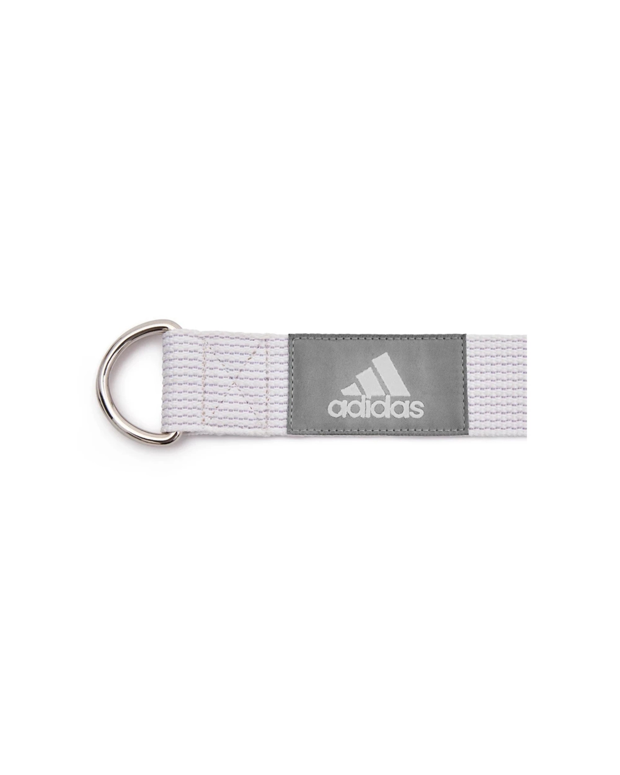 3 Adidas Yoga Strap 2.5m Adjustable Metal D Buckle Durable Woven Anti-Slip - White, 3 of 9