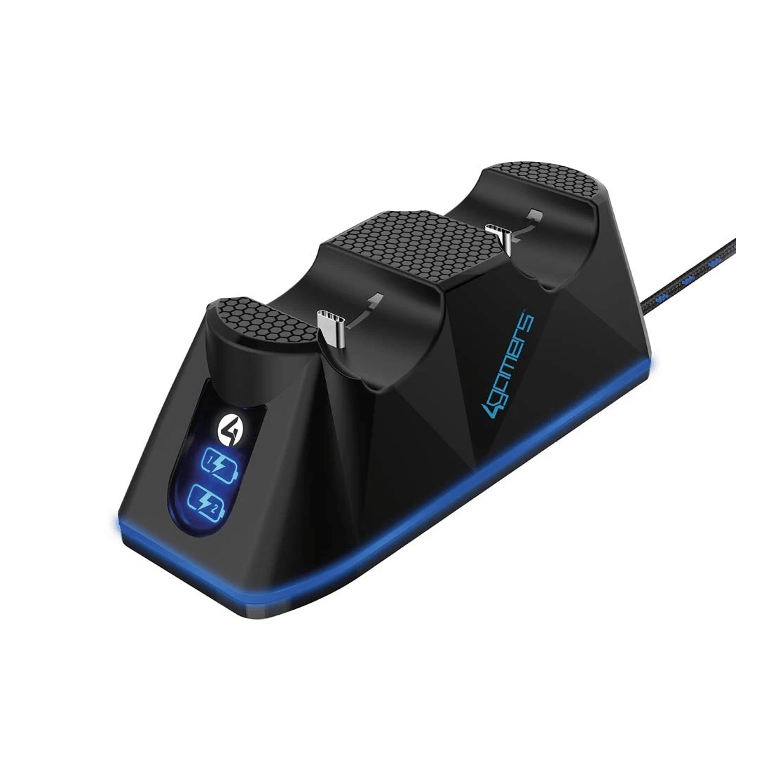 4 4Gamers PS5 Twin DualSense Wireless Controller Charging Dock - Black, 4 of 5