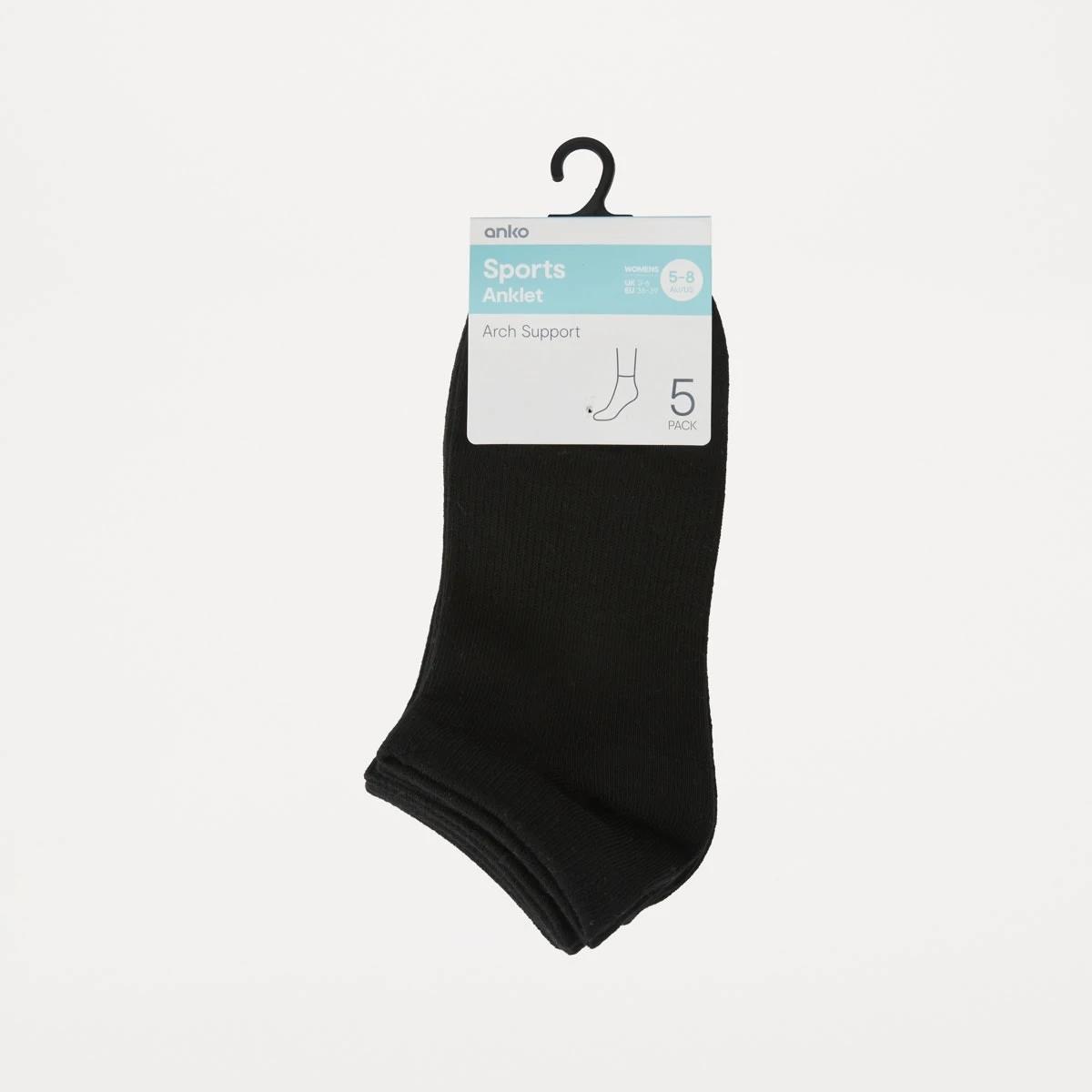 3 5 Pack Active Low Cut Socks BLACK, 3 of 3