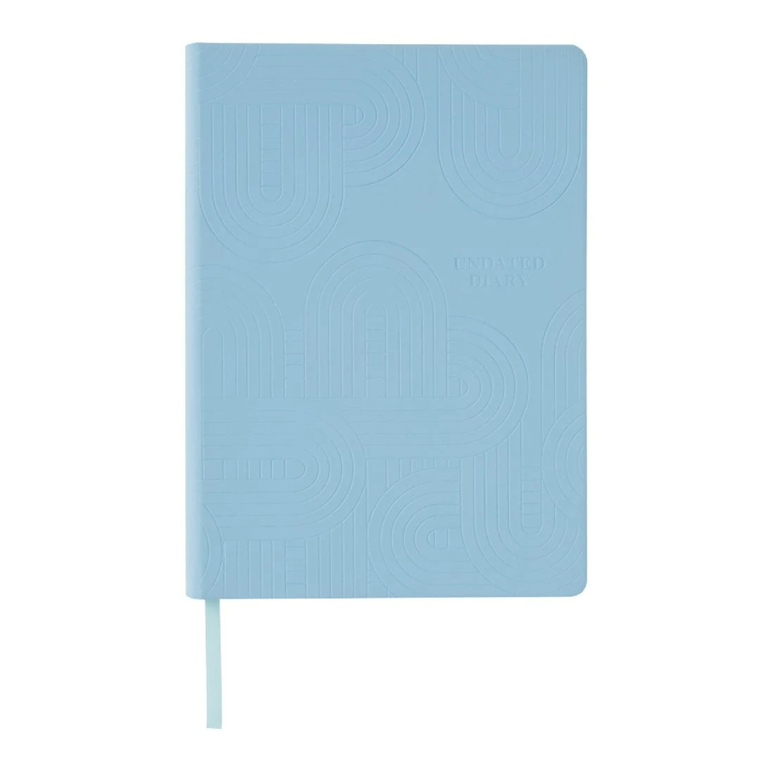 1 J.Burrows A5 Day to Page Undated Embossed Diary Blue, 1 of 8