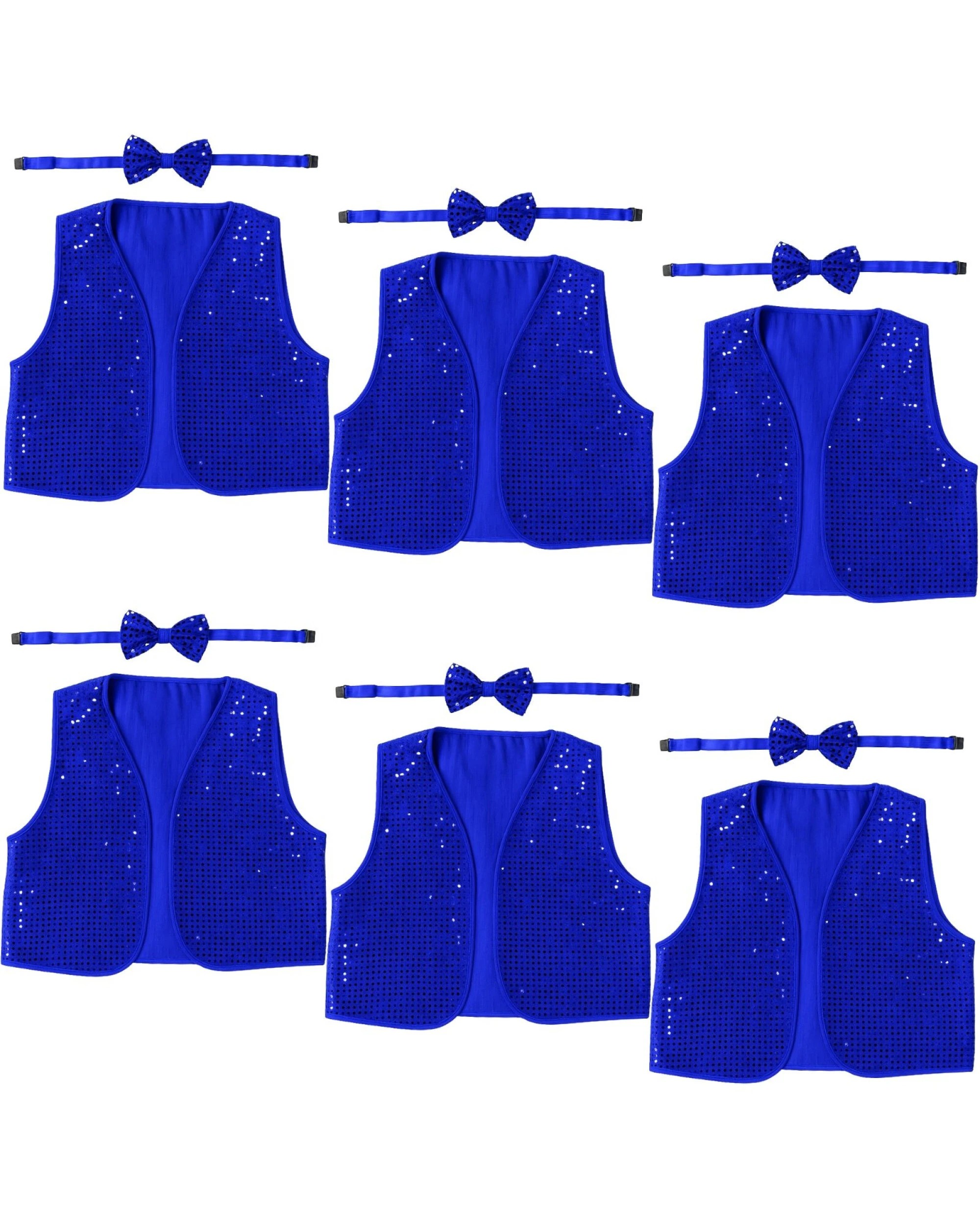 1 BR Costumes Kids' Sequin Vest and Bow Tie Set for 80s Party Dress Up, 1 of 1