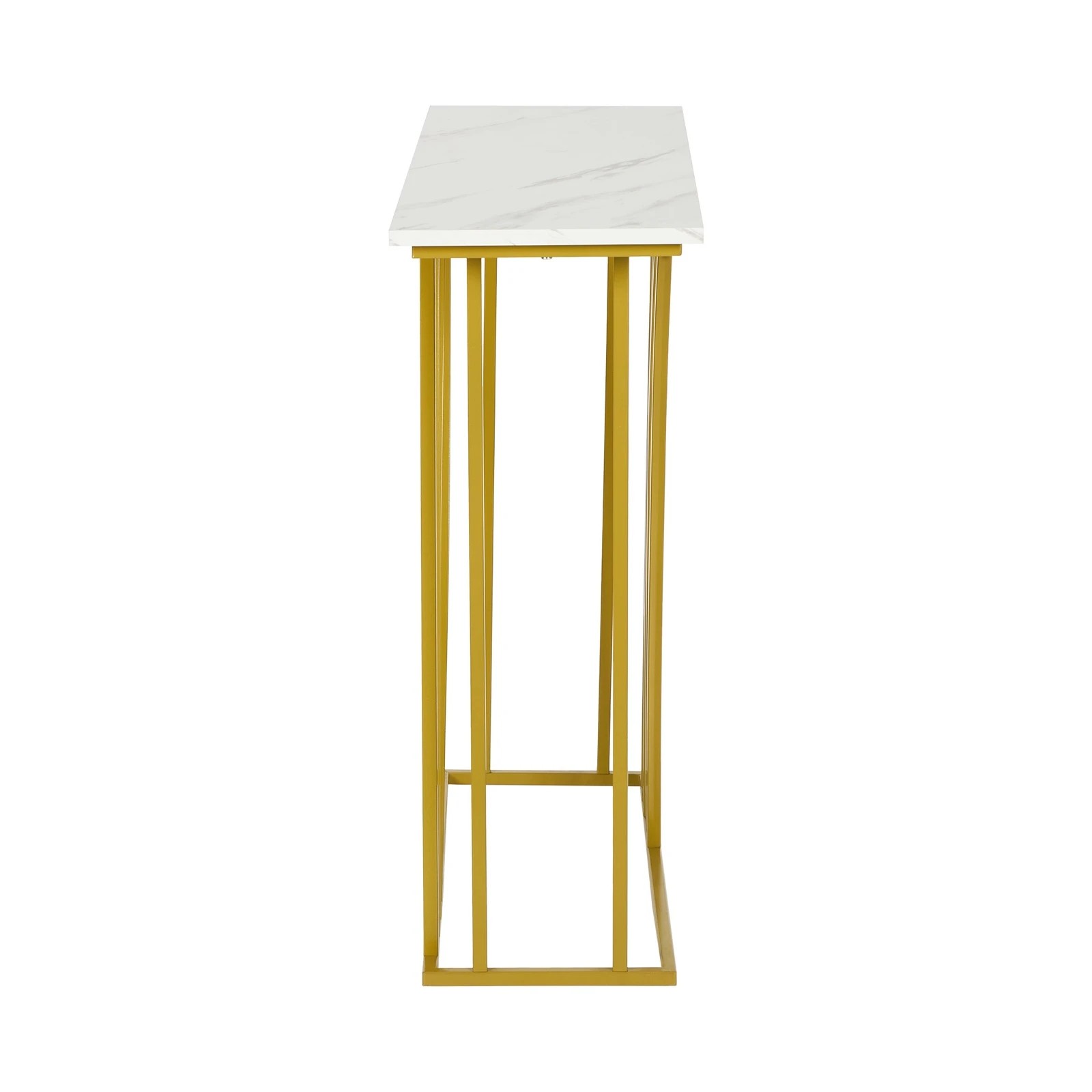 8 Oikiture Console Table Hallway Entry Desk - Gold, 8 of 9