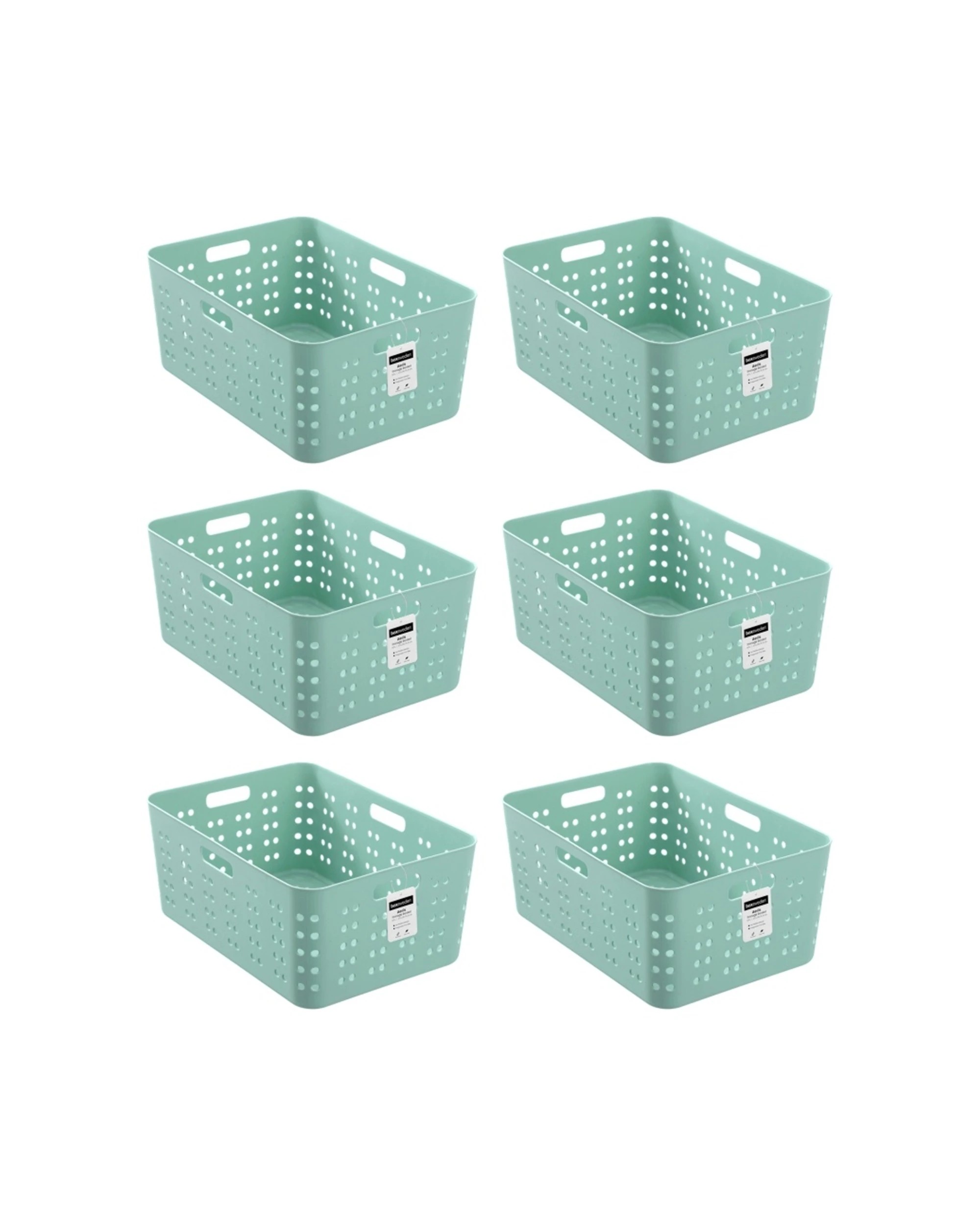 1 Boxsweden 6PK Aeris Basket Home Organiser Storage Container 8.5L - Assorted, 1 of 7