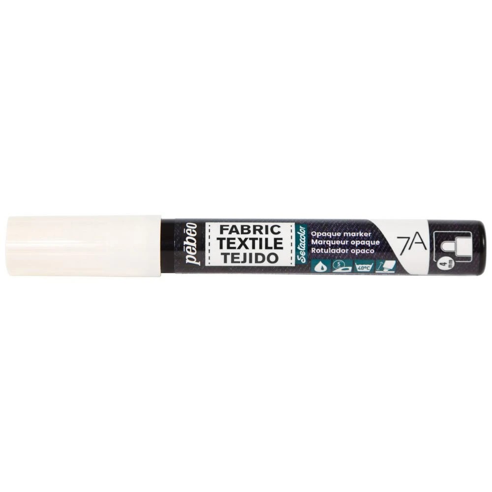 1 Pebeo 7A Opaque Marker 4mm White, 1 of 3